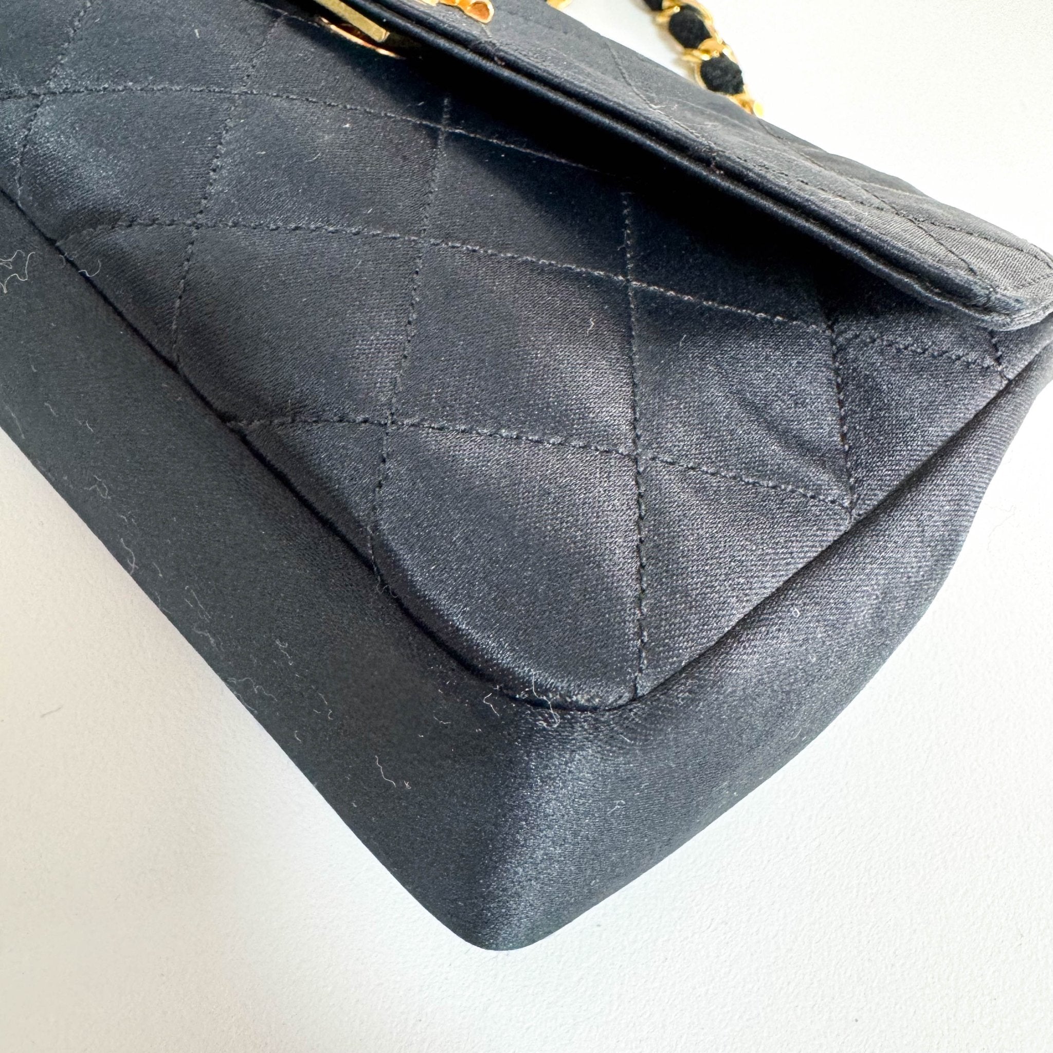 CHANEL Satin Mini Timeless Classic Single Flap Chain Crossbody Bag, in , Sold by HIVE PRELOVED - Crossbody bags, ,