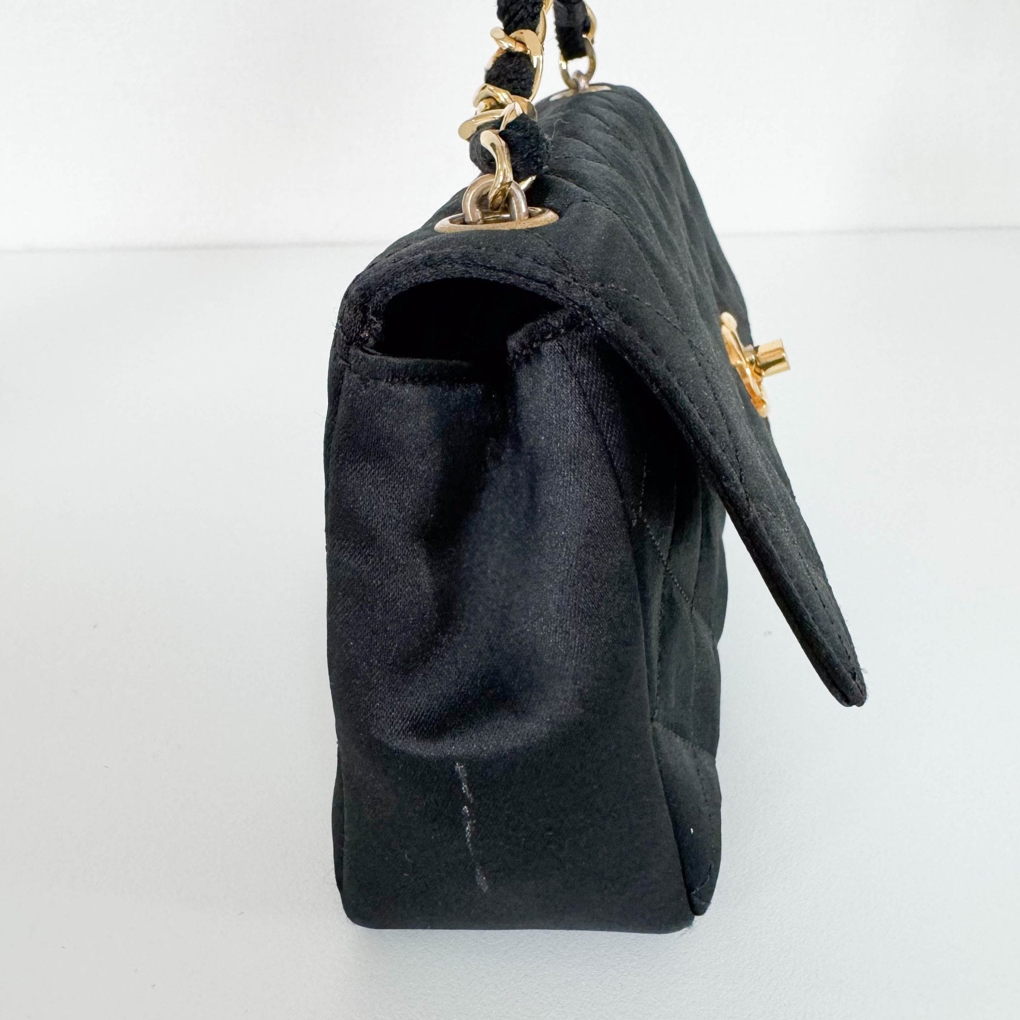 CHANEL Satin Mini Timeless Classic Single Flap Chain Crossbody Bag, in , Sold by HIVE PRELOVED - Shoulder Bags, ,