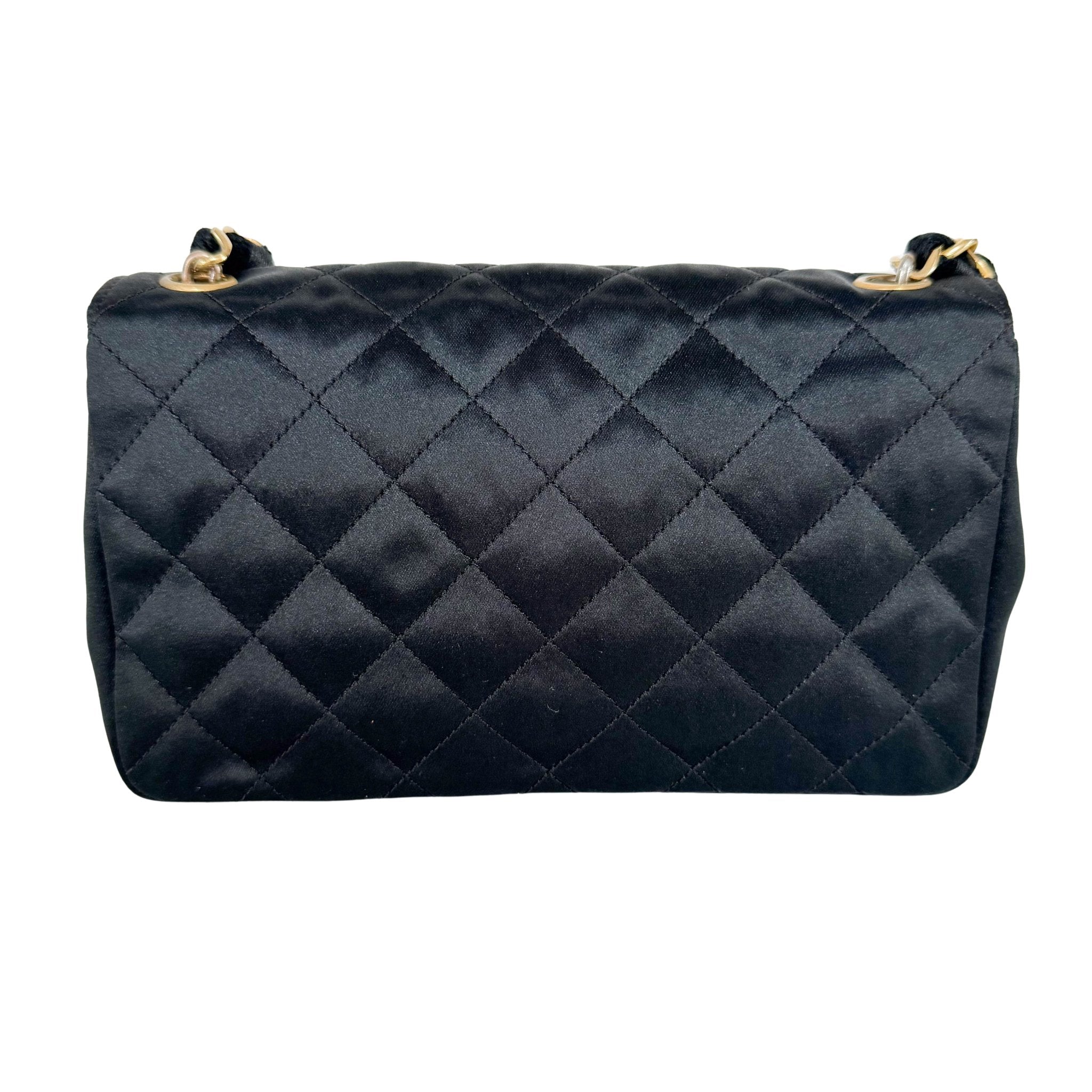 CHANEL Satin Mini Timeless Classic Single Flap Chain Crossbody Bag, in , Sold by HIVE PRELOVED - Shoulder Bags, ,