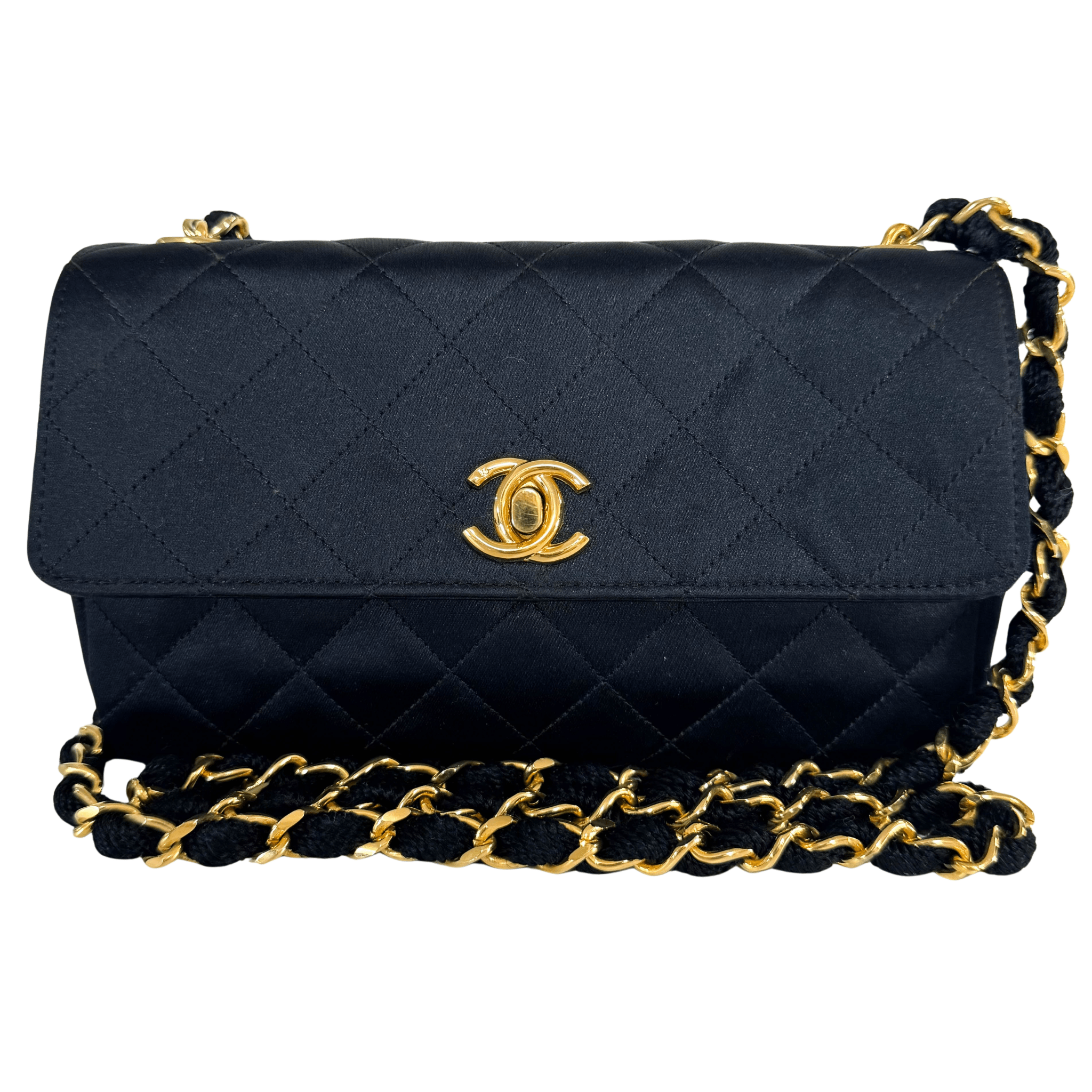 CHANEL Satin Mini Timeless Classic Single Flap Chain Crossbody Bag, in , Sold by HIVE PRELOVED - Crossbody bags, ,