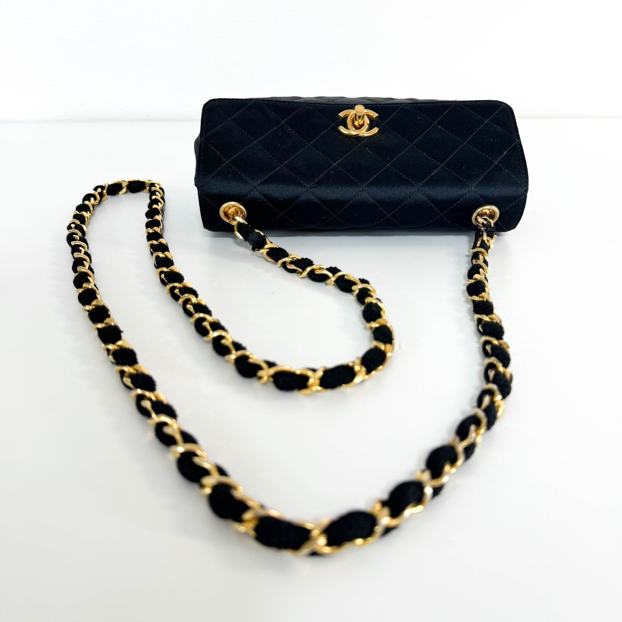 CHANEL Satin Mini Timeless Classic Single Flap Chain Crossbody Bag, in , Sold by HIVE PRELOVED - Crossbody bags, ,