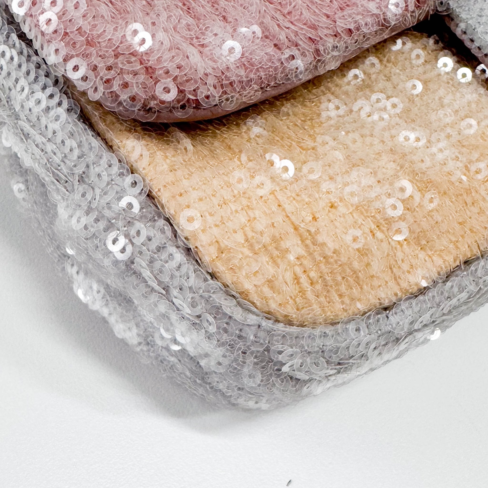 CHANEL Sequin Mini Waterfall Flap Pink Orange Grey Chain Strap Shoulder Bag, in , Sold by HIVE PRELOVED - Shoulder Bags, ,