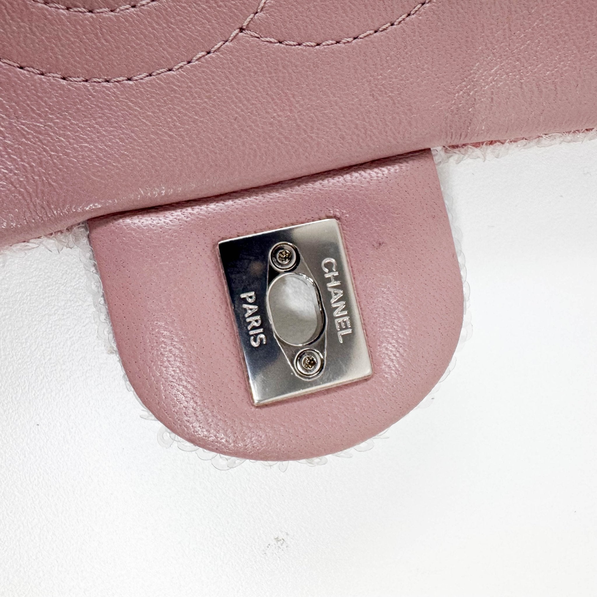 CHANEL Sequin Mini Waterfall Flap Pink Orange Grey Chain Strap Shoulder Bag, in , Sold by HIVE PRELOVED - Shoulder Bags, ,