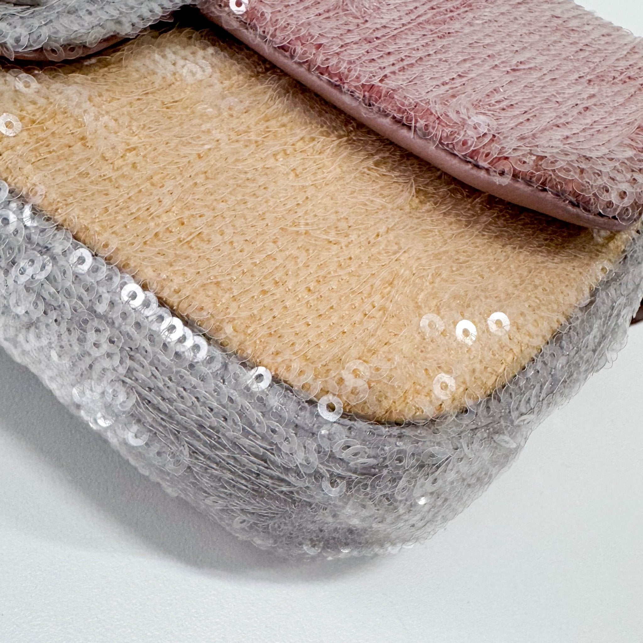 CHANEL Sequin Mini Waterfall Flap Pink Orange Grey Chain Strap Shoulder Bag, in , Sold by HIVE PRELOVED - Shoulder Bags, ,