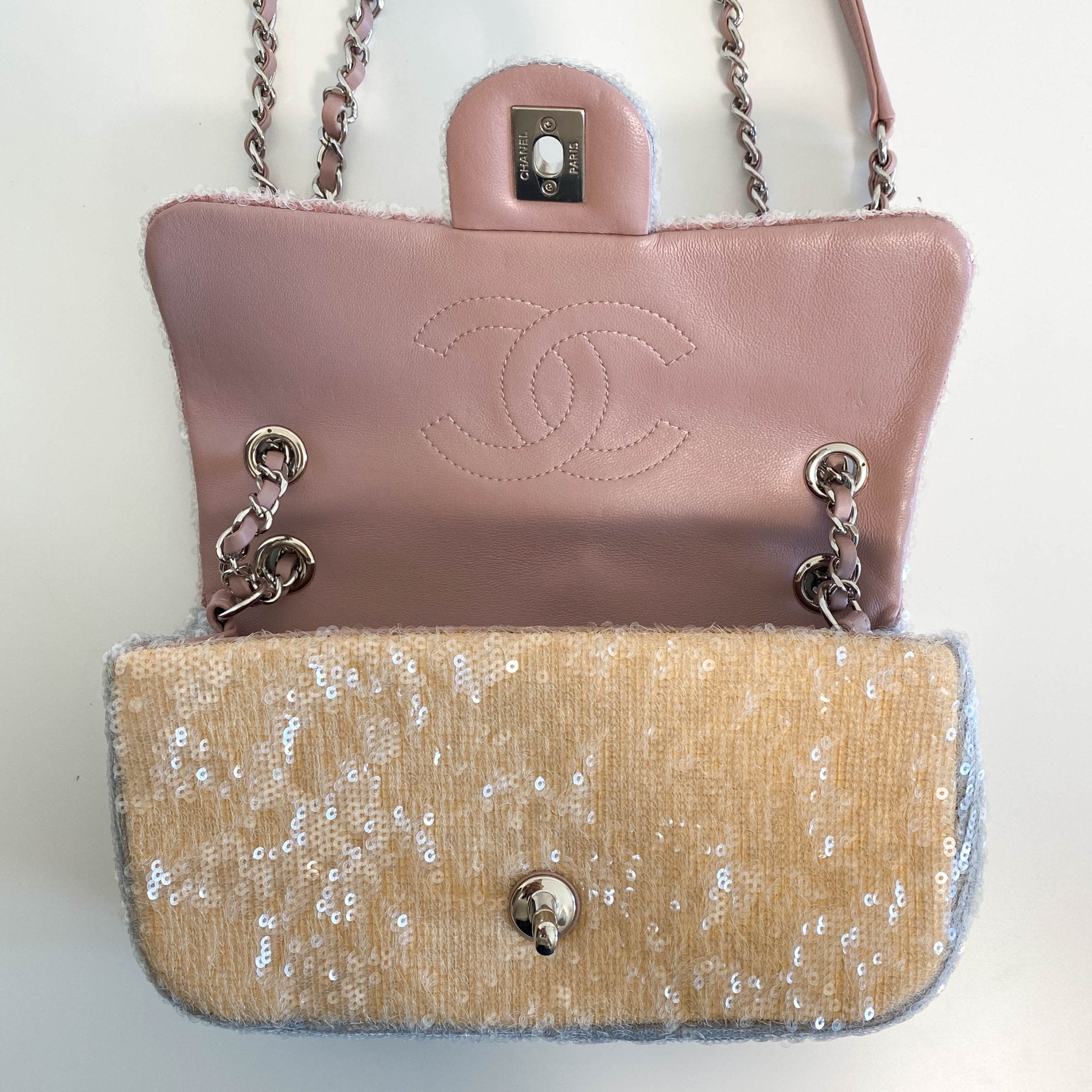 CHANEL Sequin Multi Colour Single Flap Chain Shoulder Bag, in , Sold by HIVE PRELOVED - Crossbody bags, Shoulder Bags,