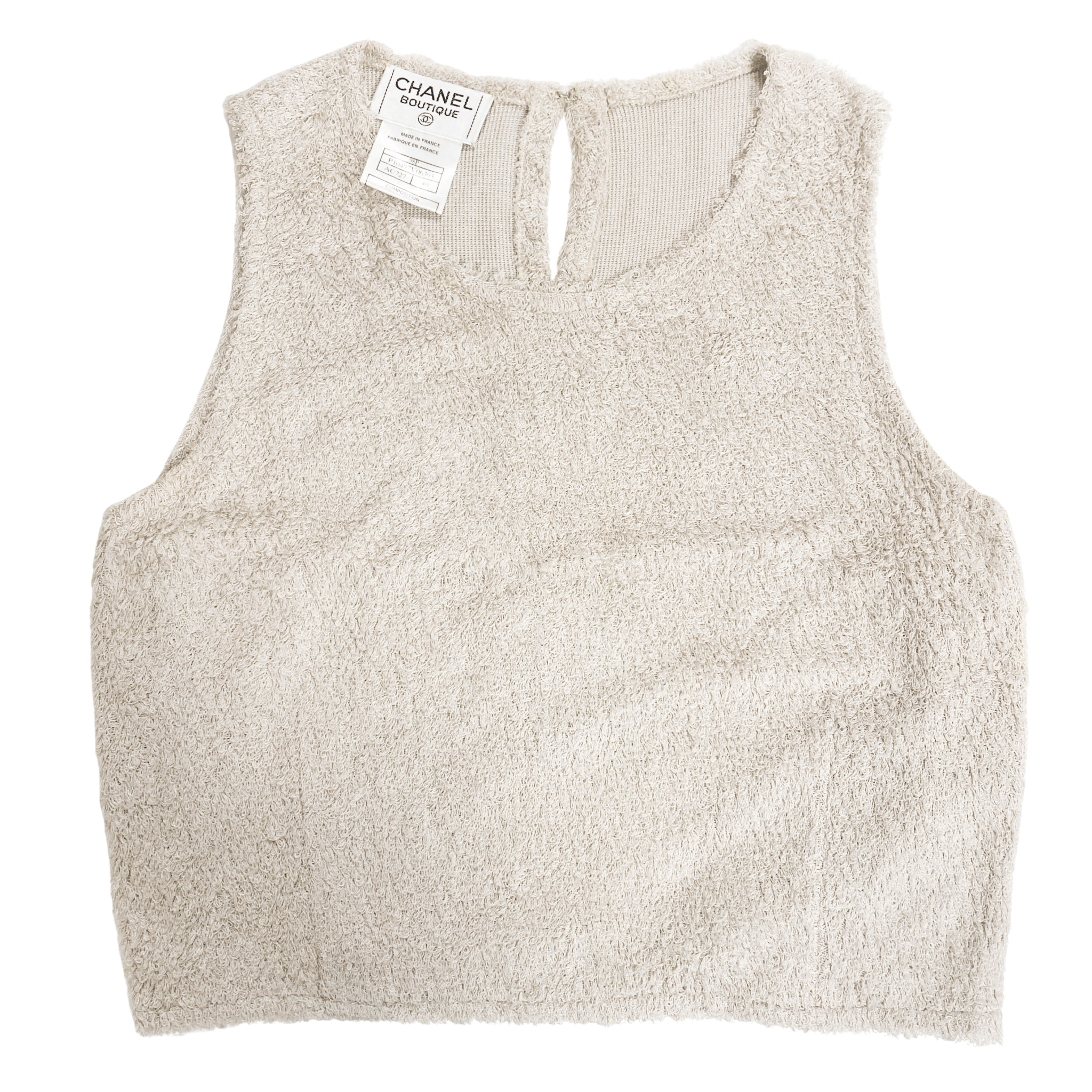 CHANEL Silk Fabric Sleeveless Vest Top, in , Sold by HIVE PRELOVED - Tops, ,