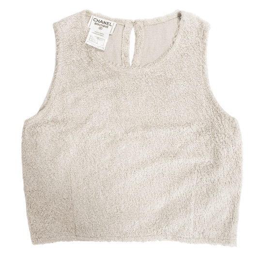 CHANEL Silk Fabric Sleeveless Vest Top, in , Sold by HIVE PRELOVED - Tops, ,