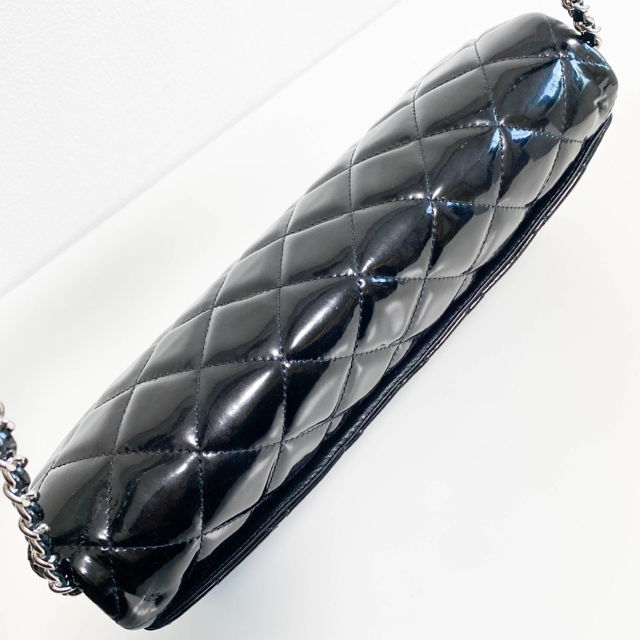 CHANEL Timeless Classic Black Patent Leather Chain Shoulder Bag, in , Sold by HIVE PRELOVED - Shoulder Bags, ,