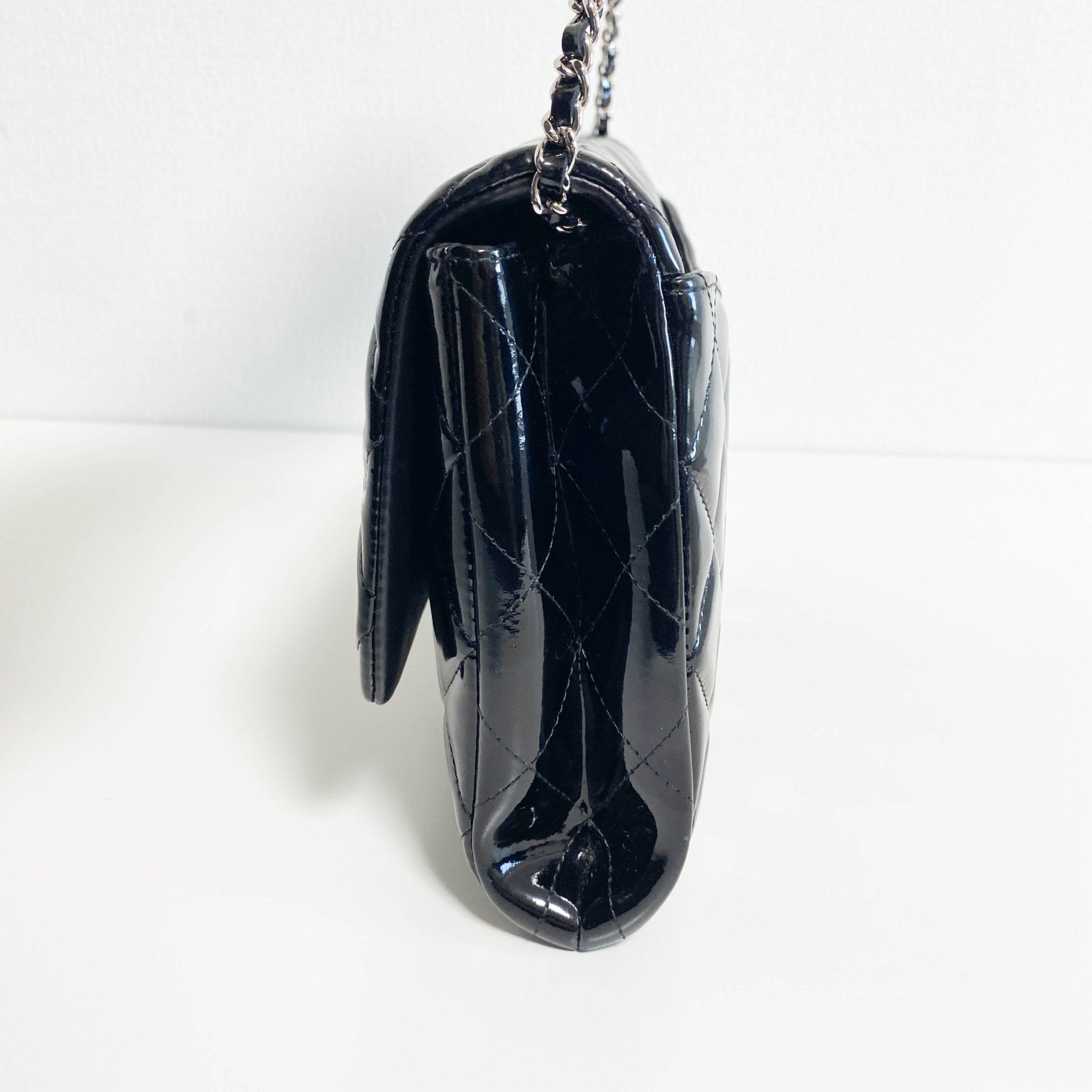 CHANEL Timeless Classic Black Patent Leather Chain Shoulder Bag, in , Sold by HIVE PRELOVED - Shoulder Bags, ,