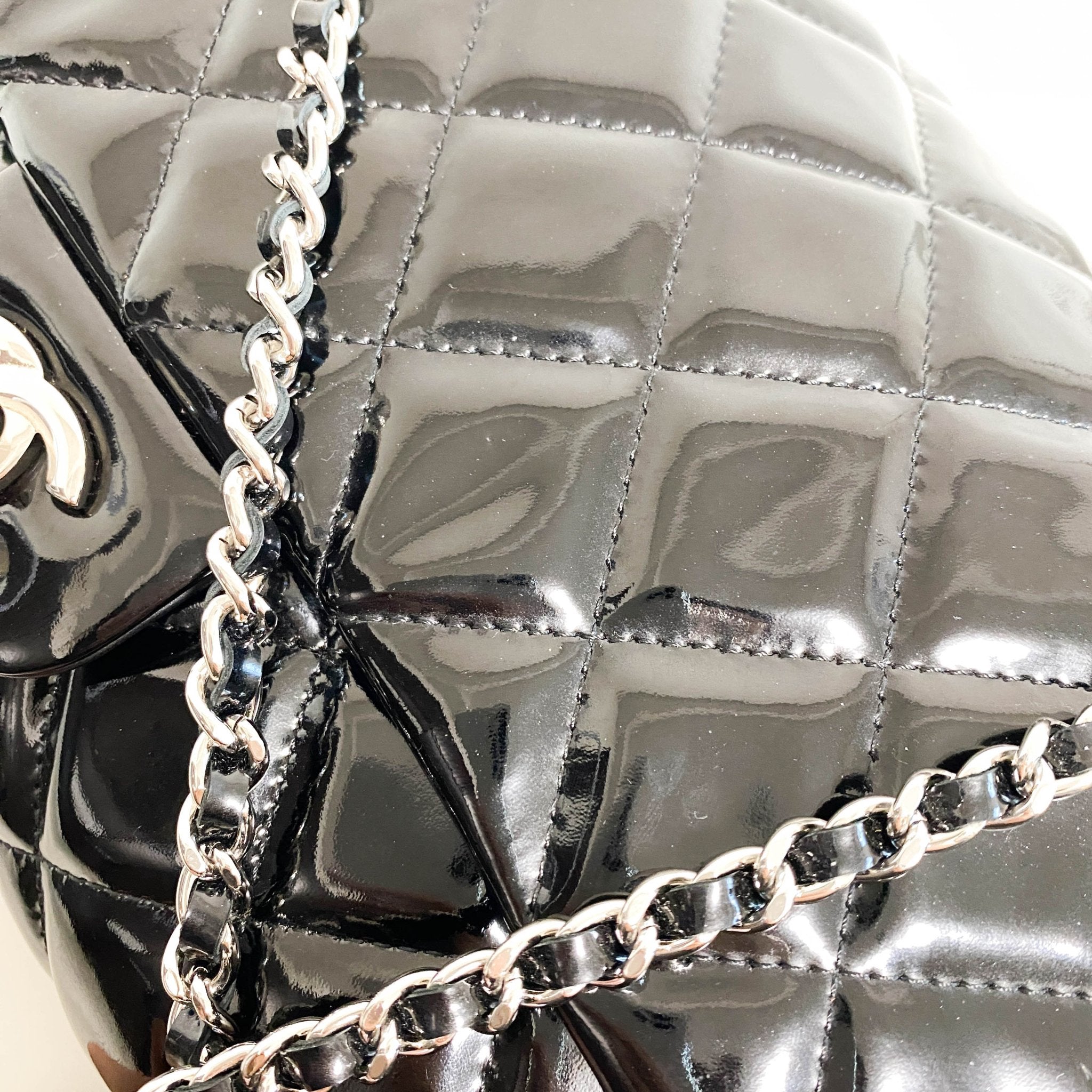 CHANEL Timeless Classic Black Patent Leather Chain Shoulder Bag, in , Sold by HIVE PRELOVED - Shoulder Bags, ,