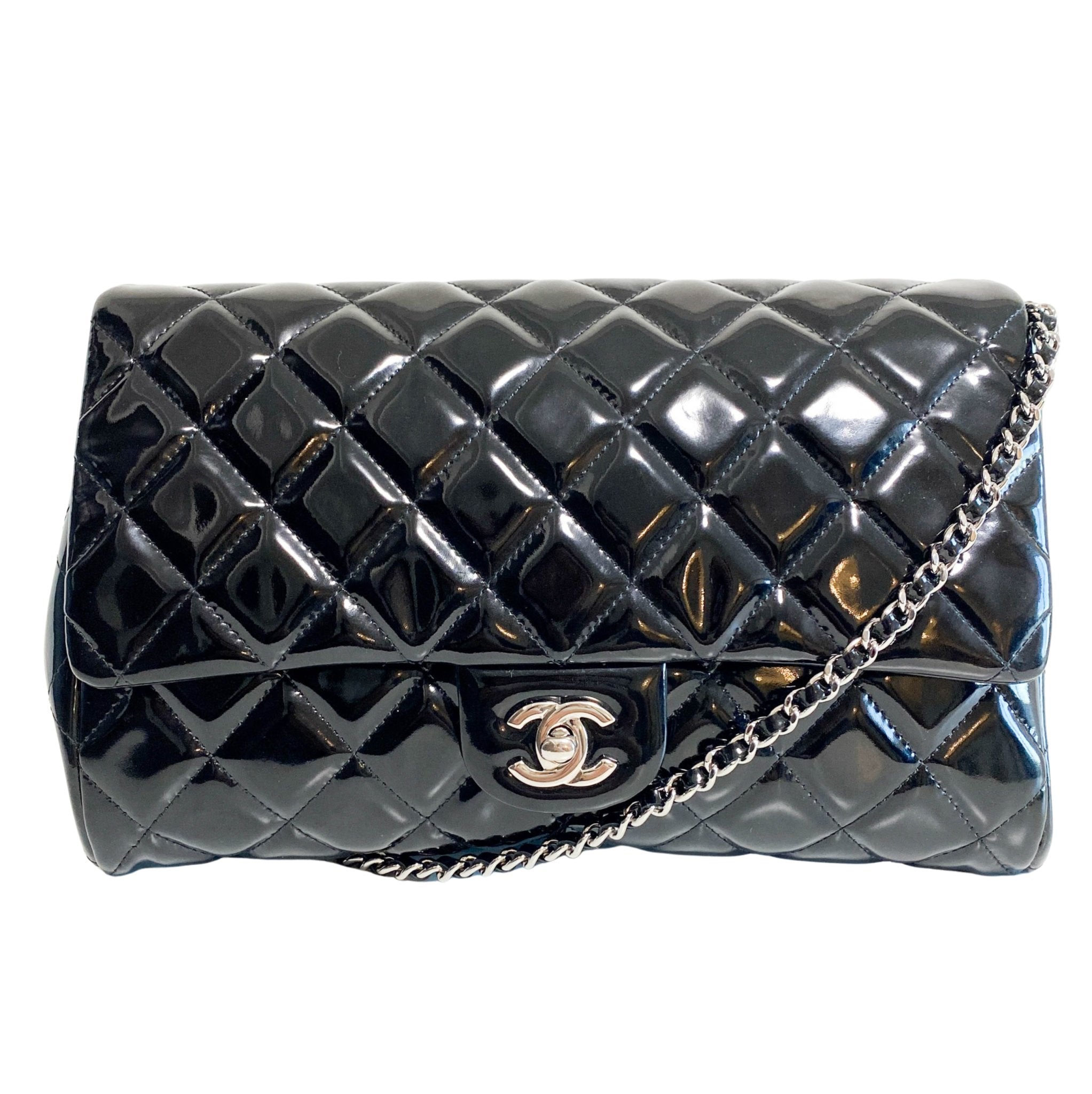 CHANEL Timeless Classic Black Patent Leather Chain Shoulder Bag, in , Sold by HIVE PRELOVED - Shoulder Bags, ,