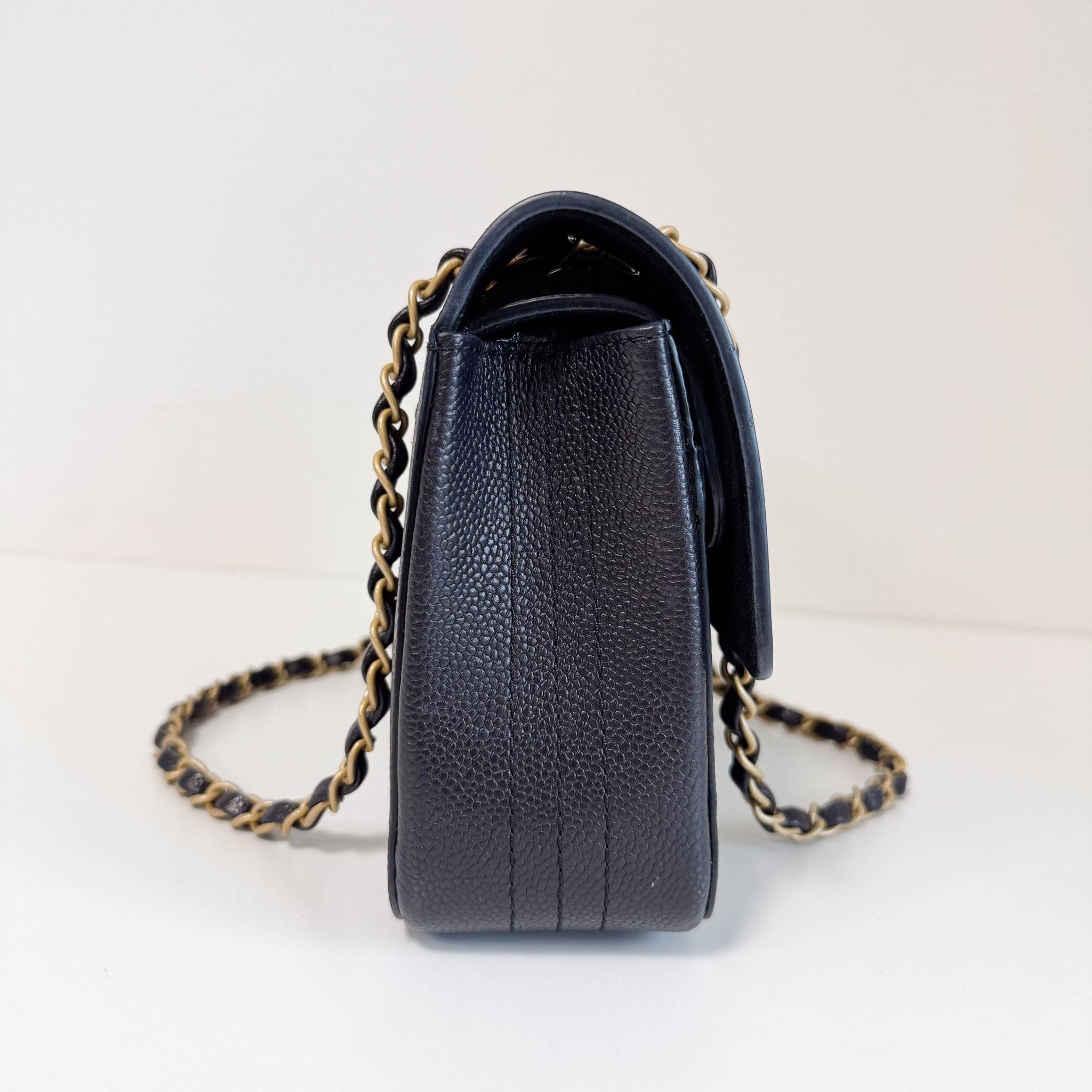CHANEL Timeless Classic Double Flap Black Grain Calf Skin Shoulder Bag, in , Sold by HIVE PRELOVED - Shoulder Bags, ,