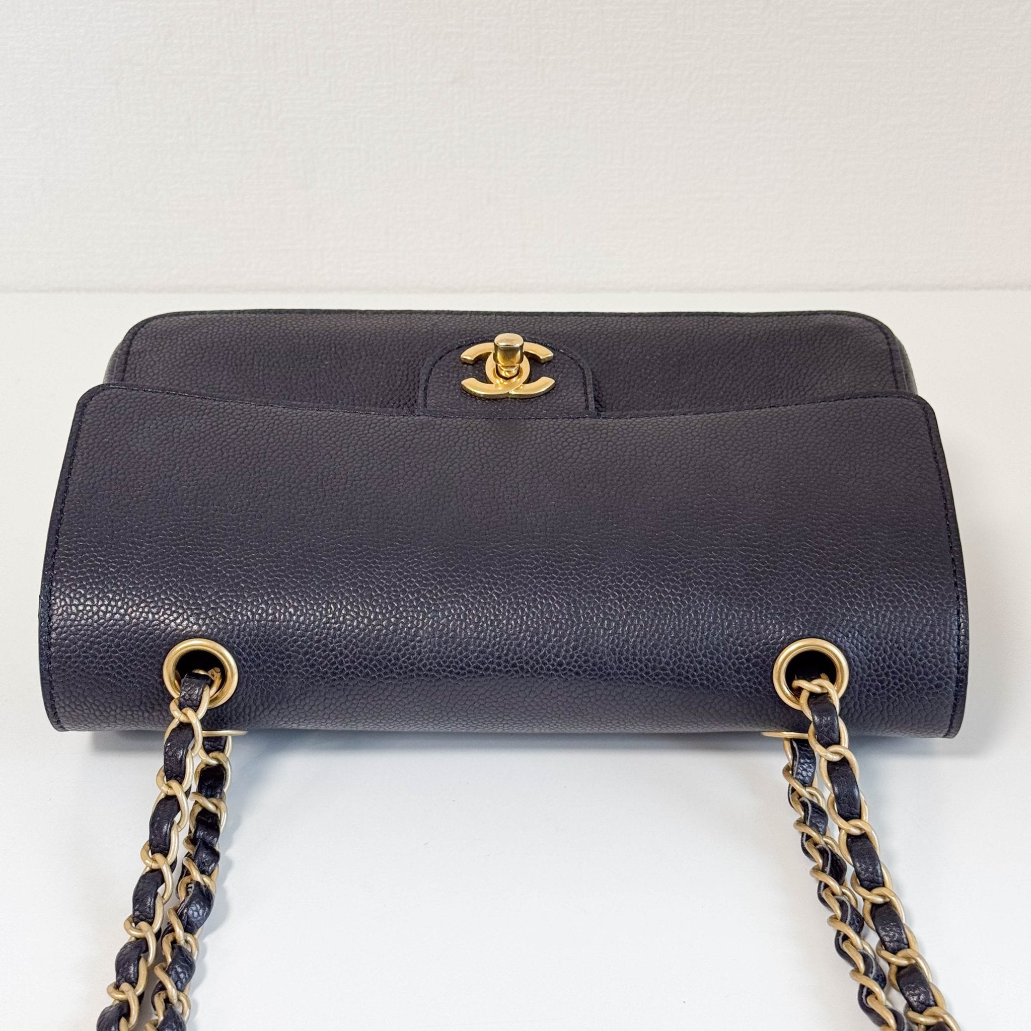 CHANEL Timeless Classic Double Flap Black Grain Calf Skin Shoulder Bag, in , Sold by HIVE PRELOVED - Shoulder Bags, ,