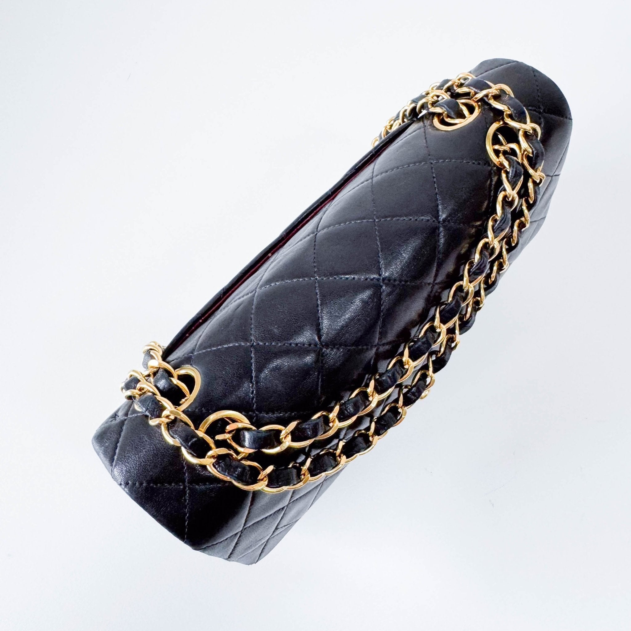 CHANEL Timeless Classic Double Flap Black Lambskin Chain Shoulder Bag, in , Sold by HIVE PRELOVED - Shoulder Bags, ,