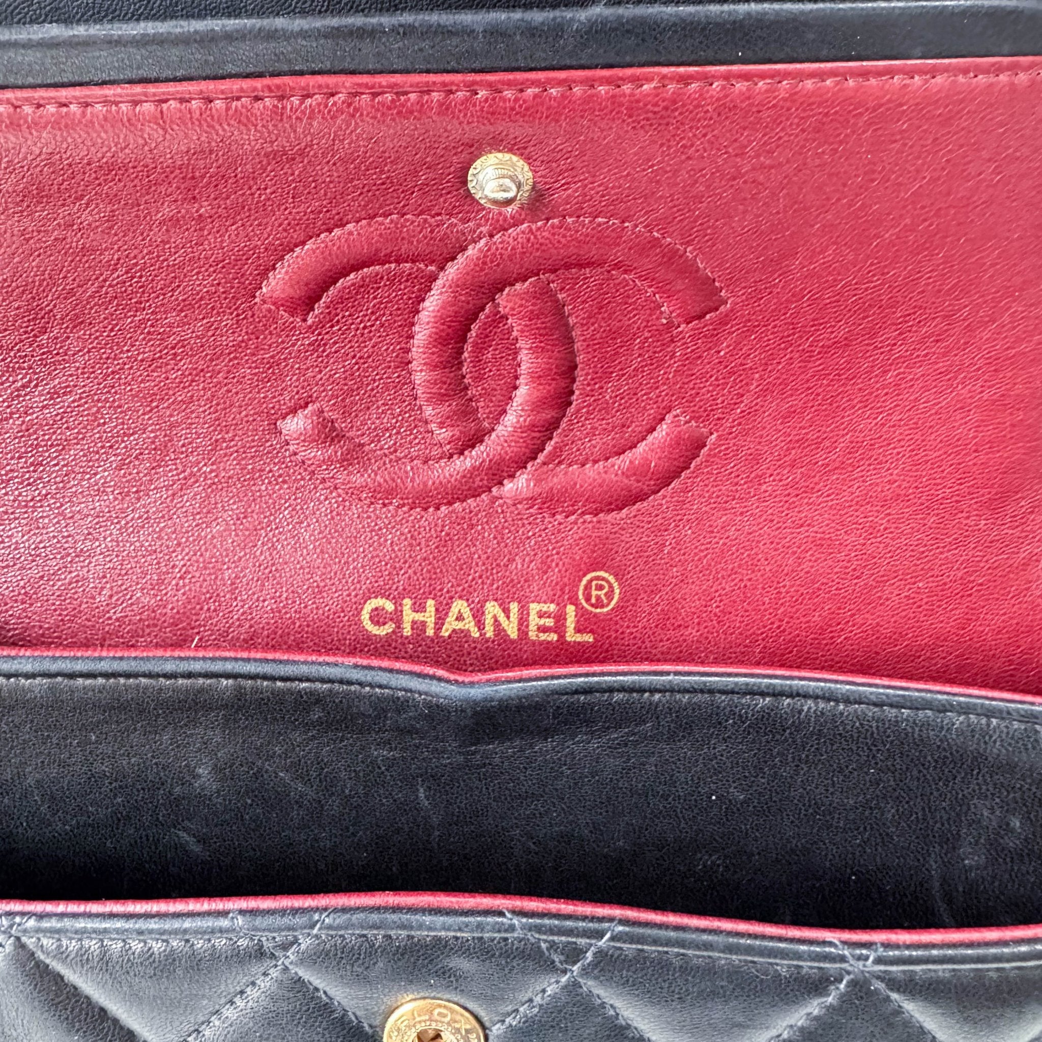 CHANEL Timeless Classic Double Flap Black Lambskin Chain Shoulder Bag, in , Sold by HIVE PRELOVED - Shoulder Bags, ,