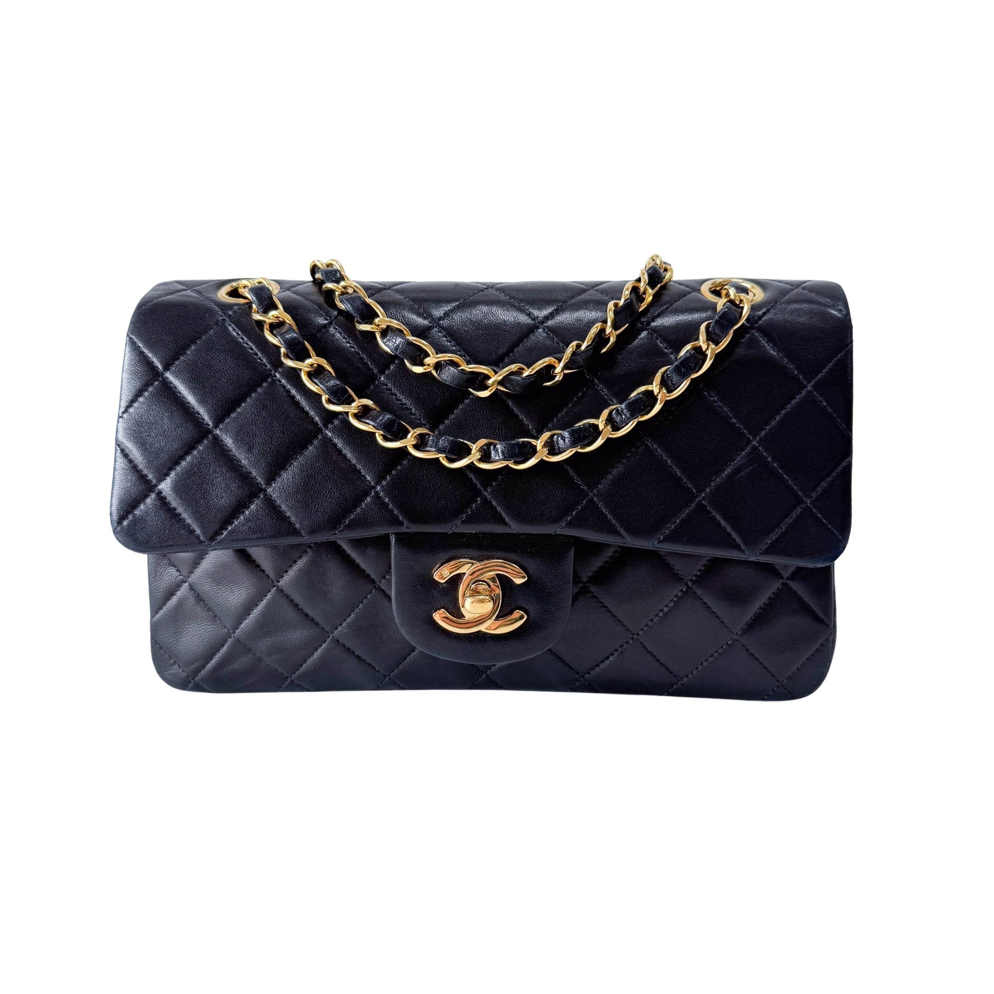 CHANEL Timeless Classic Double Flap Black Lambskin Chain Shoulder Bag, in , Sold by HIVE PRELOVED - Shoulder Bags, ,
