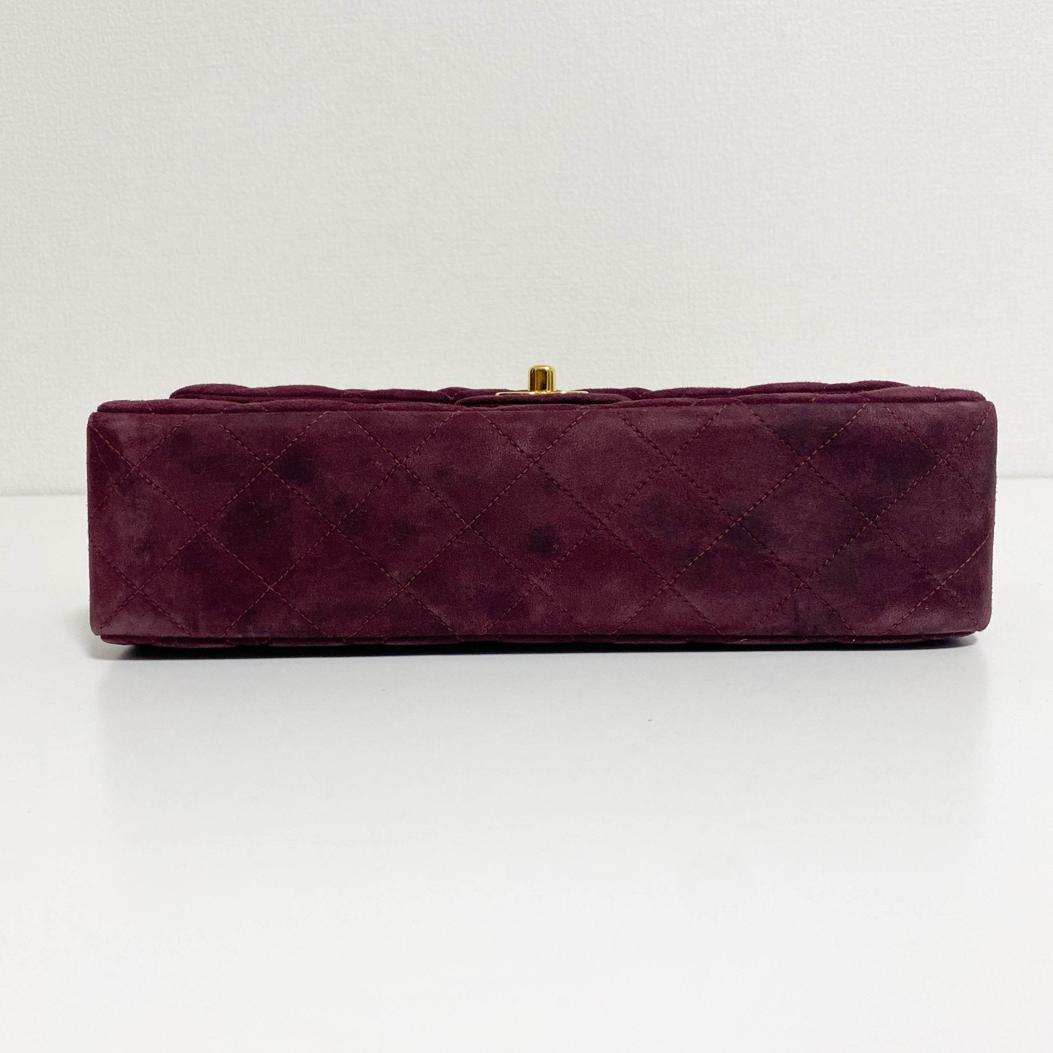 CHANEL TImeless Classic Double Flap Burgundy Suede Chain Shoulder Bag in Sold by HIVE PRELOVED - Crossbody bags, Shoulder Bag