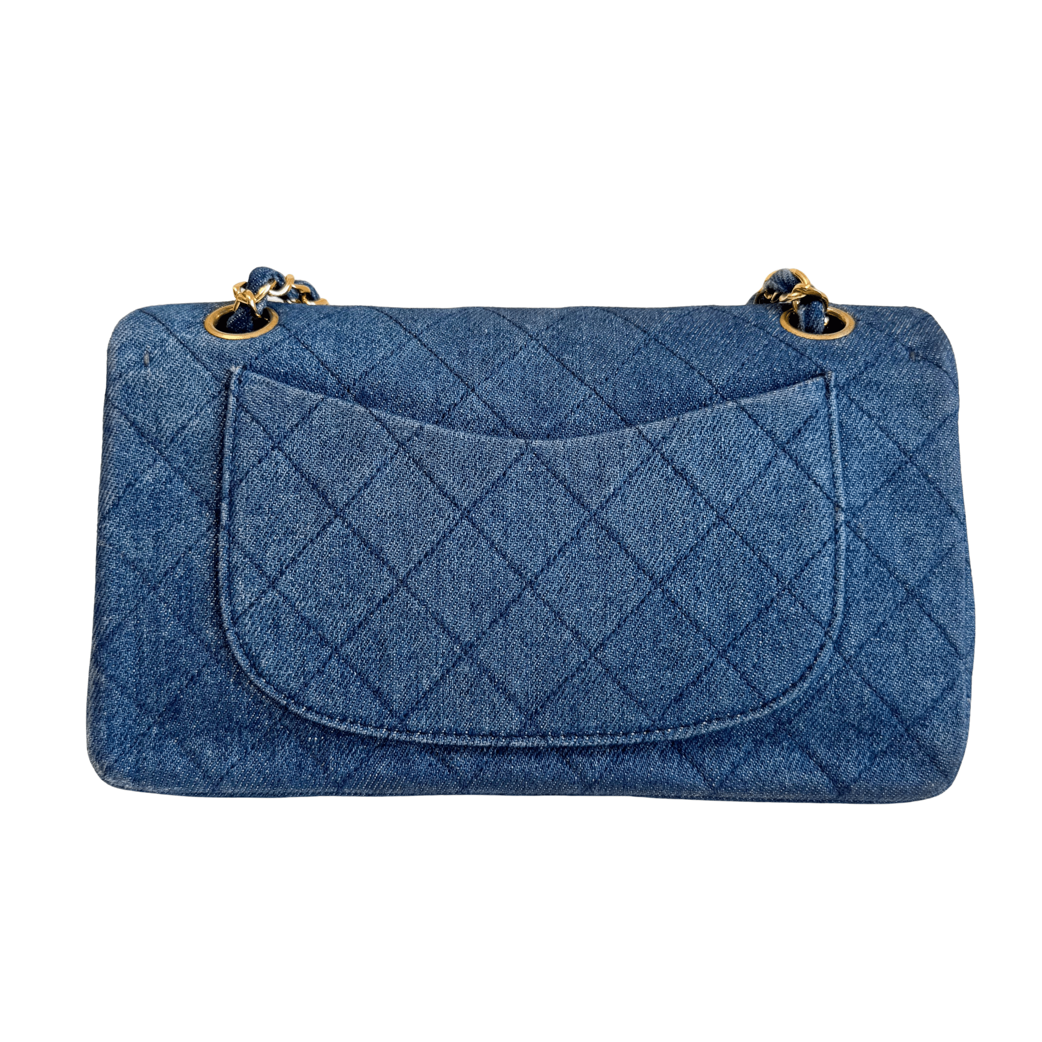 CHANEL Timeless Classic Double Flap Navy Denim Chain Shoulder Bag, in , Sold by HIVE PRELOVED - Crossbody bags, Shoulder Bags