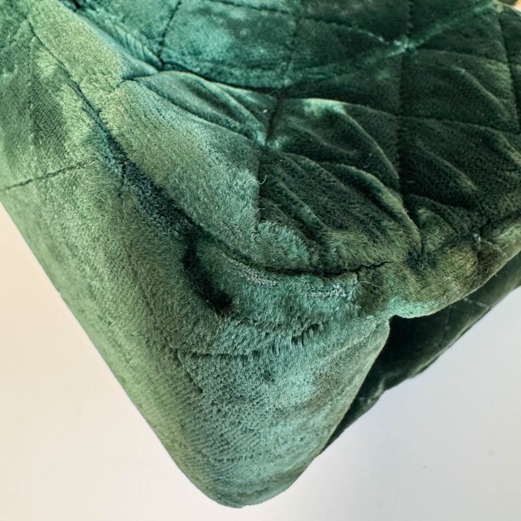 CHANEL Timeless Classic Flap 25 Green Velvet Chain Shoulder Bag, in , Sold by HIVE PRELOVED - Shoulder Bags, ,