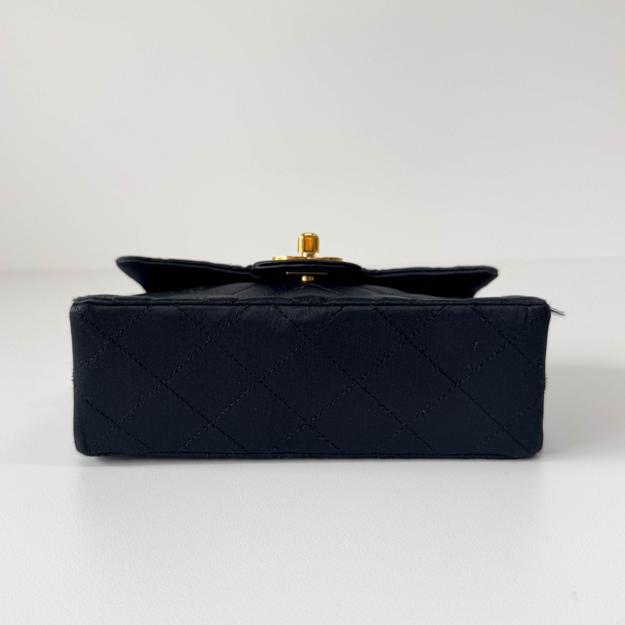 CHANEL Timeless Classic Flap Black Satin Chain Shoulder Bag, in , Sold by HIVE PRELOVED - Crossbody bags, ,