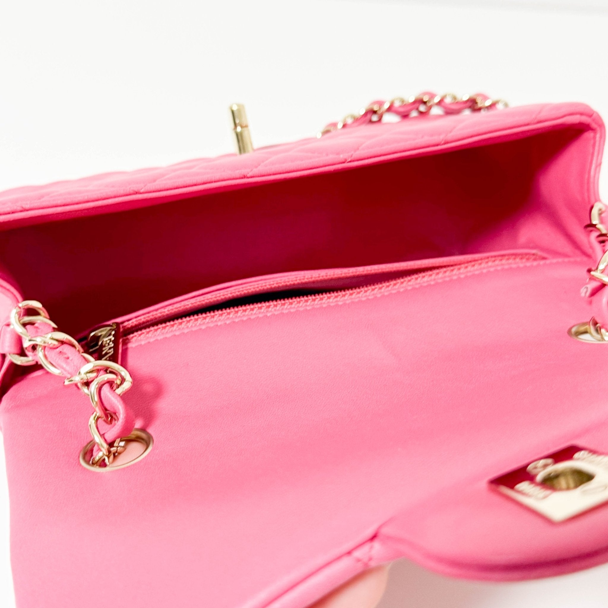 CHANEL Timeless Classic Pink Quilted Single Flap Chain Shoulder Bag, in , Sold by HIVE PRELOVED - Shoulder Bags, ,