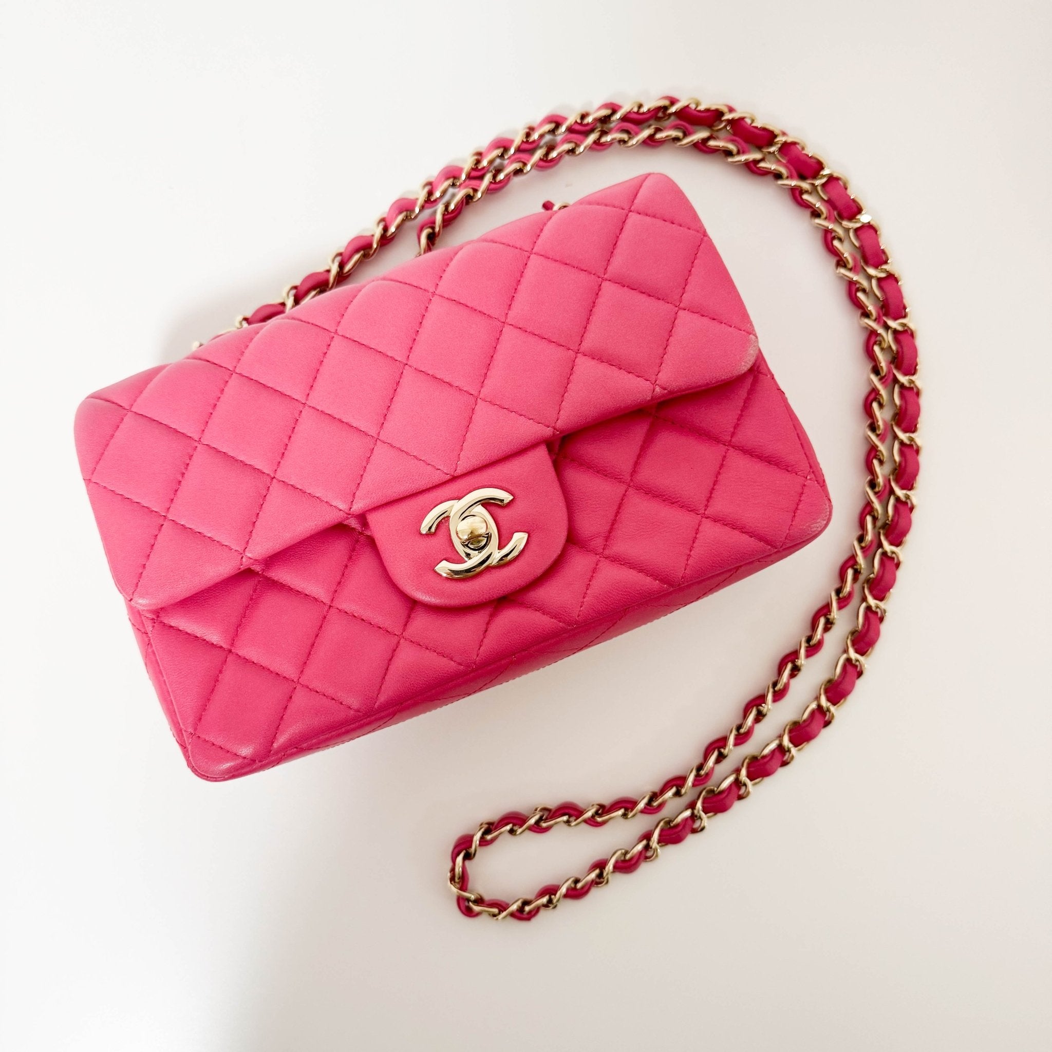 CHANEL Timeless Classic Pink Quilted Single Flap Chain Shoulder Bag, in , Sold by HIVE PRELOVED - Shoulder Bags, ,
