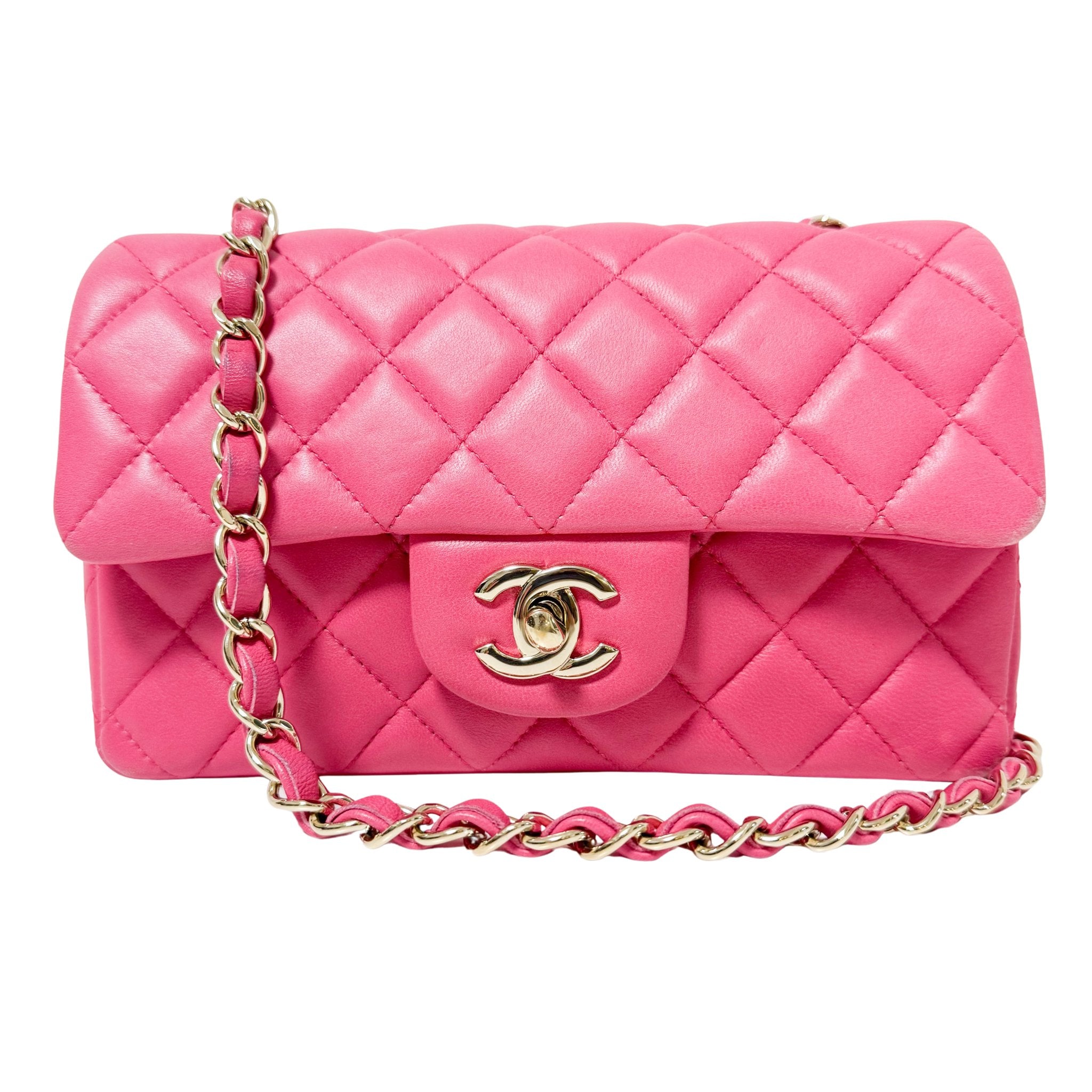 CHANEL Timeless Classic Pink Quilted Single Flap Chain Shoulder Bag, in , Sold by HIVE PRELOVED - Shoulder Bags, ,