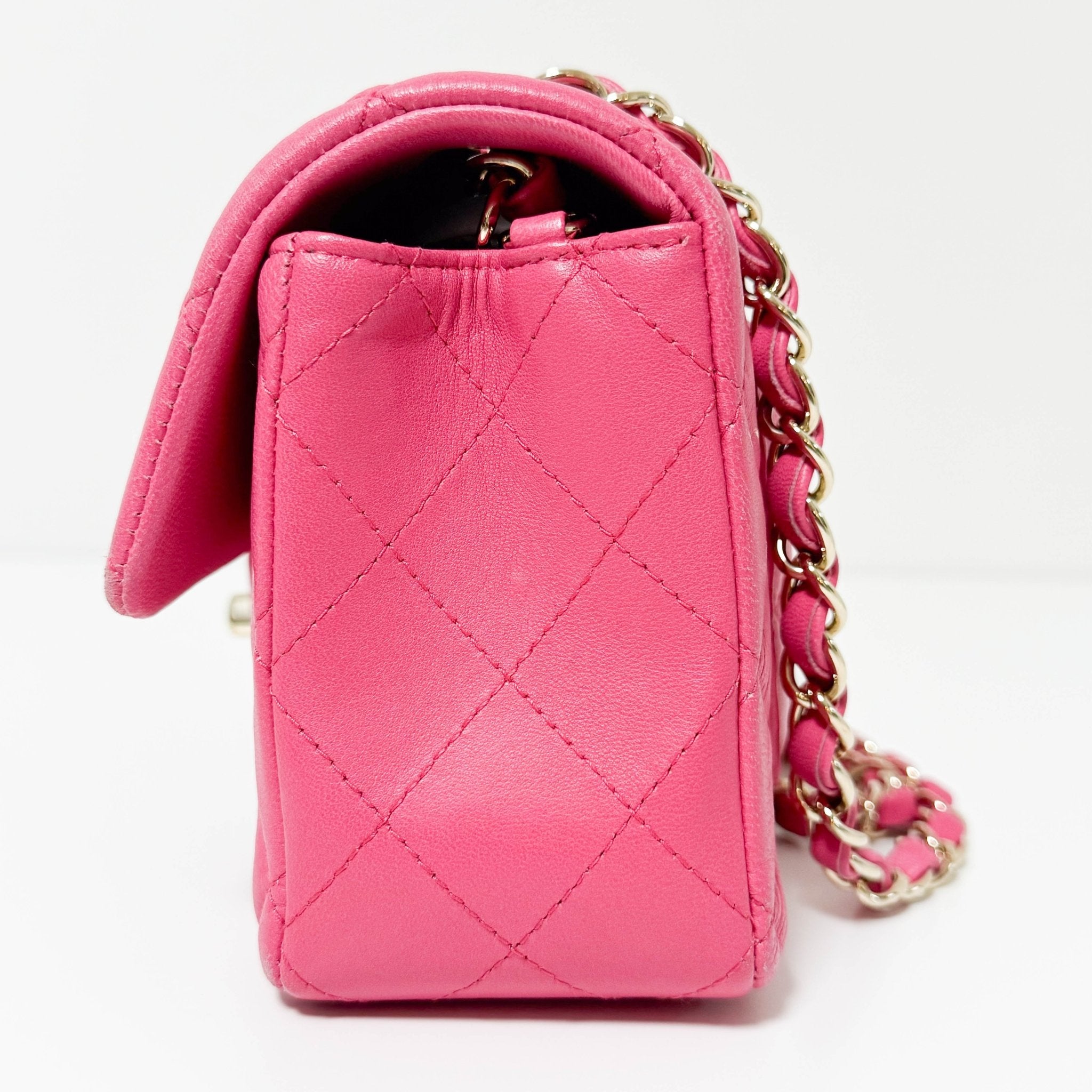CHANEL Timeless Classic Pink Quilted Single Flap Chain Shoulder Bag, in , Sold by HIVE PRELOVED - Shoulder Bags, ,