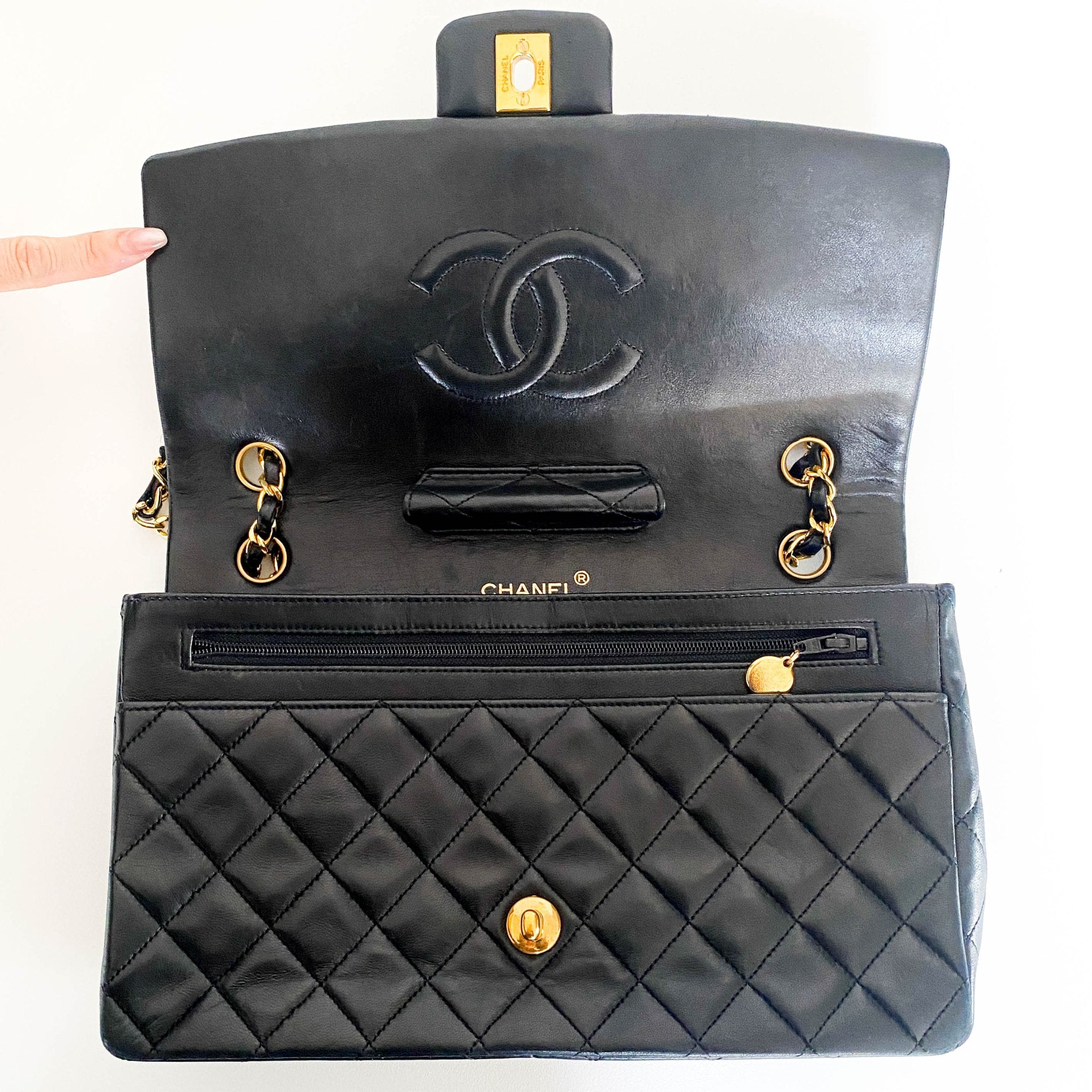 CHANEL Timeless Classic Single Flap Gold Hardware Chain Lambskin Shoulder Bag, in , Sold by HIVE PRELOVED - Shoulder Bags, ,