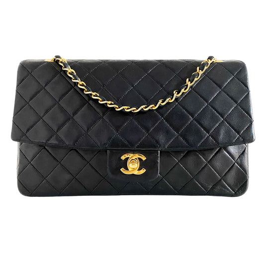 CHANEL Timeless Classic Single Flap Lambskin Chain Shoulder Bag, Lambskin Leather in Black, Sold by HIVE PRELOVED