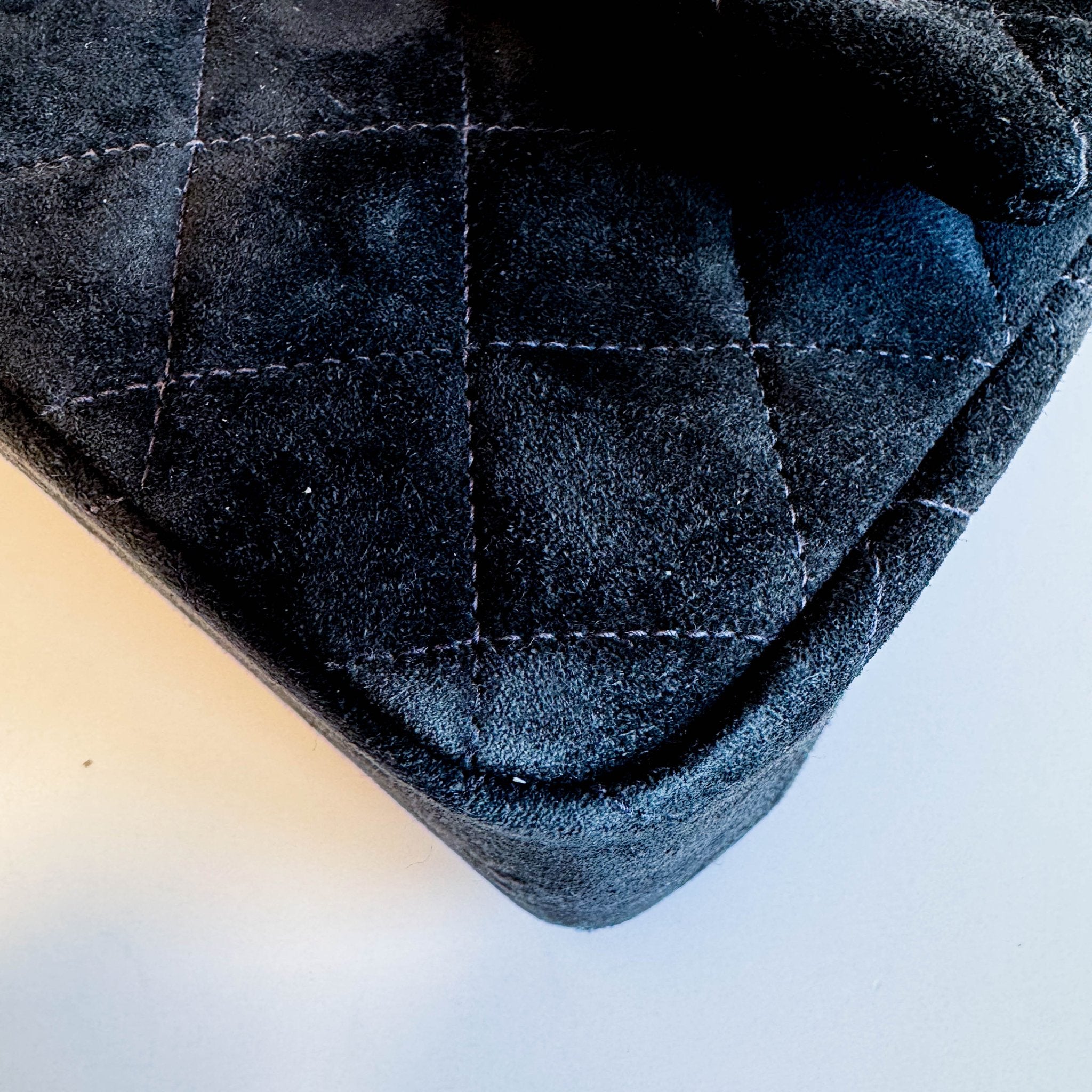 CHANEL Timeless Classic Suede Double Flap Double Chain Bag Black Gold Hardware, in , Sold by HIVE PRELOVED - Shoulder Bags, ,