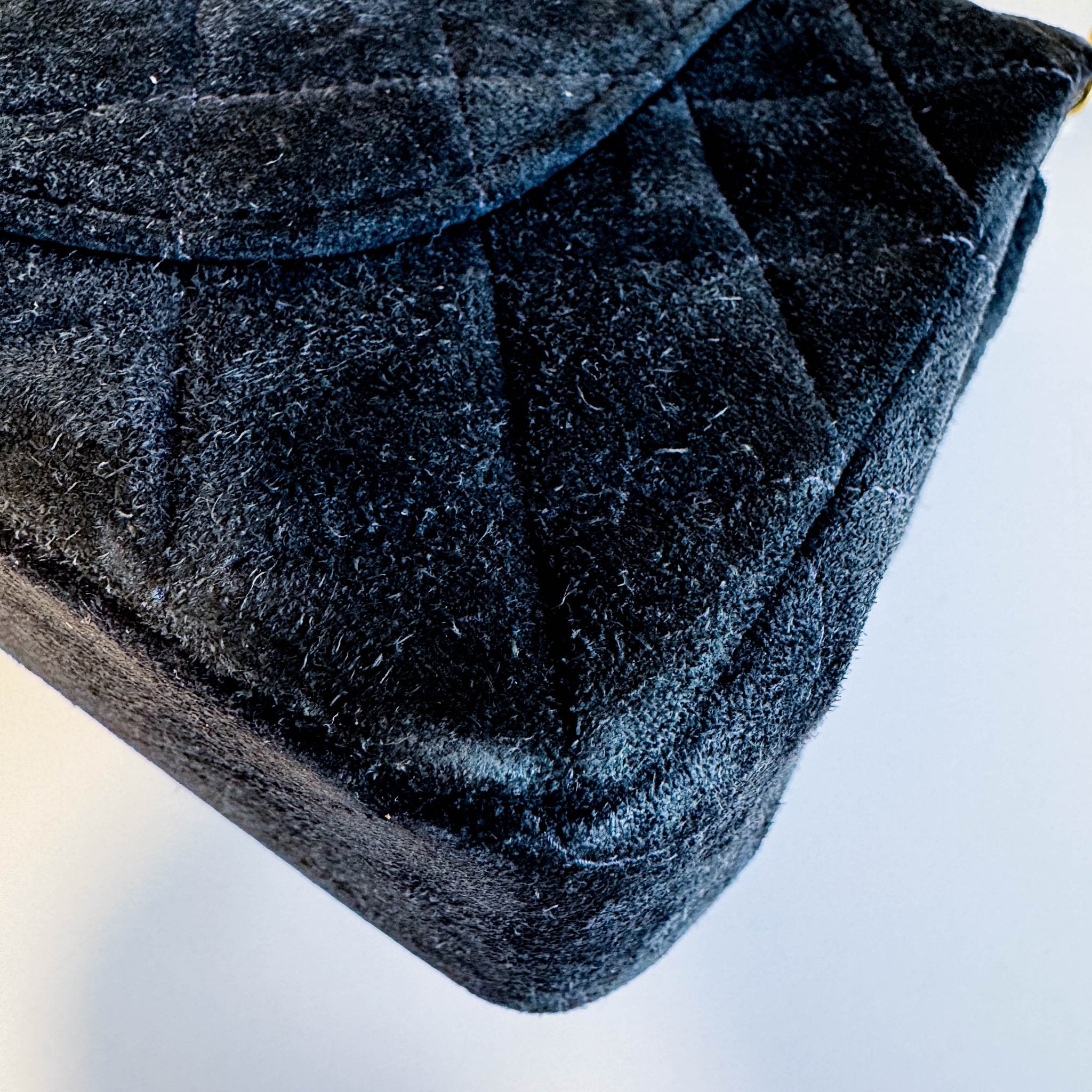 CHANEL Timeless Classic Suede Double Flap Double Chain Bag Black Gold Hardware, in , Sold by HIVE PRELOVED - Shoulder Bags, ,