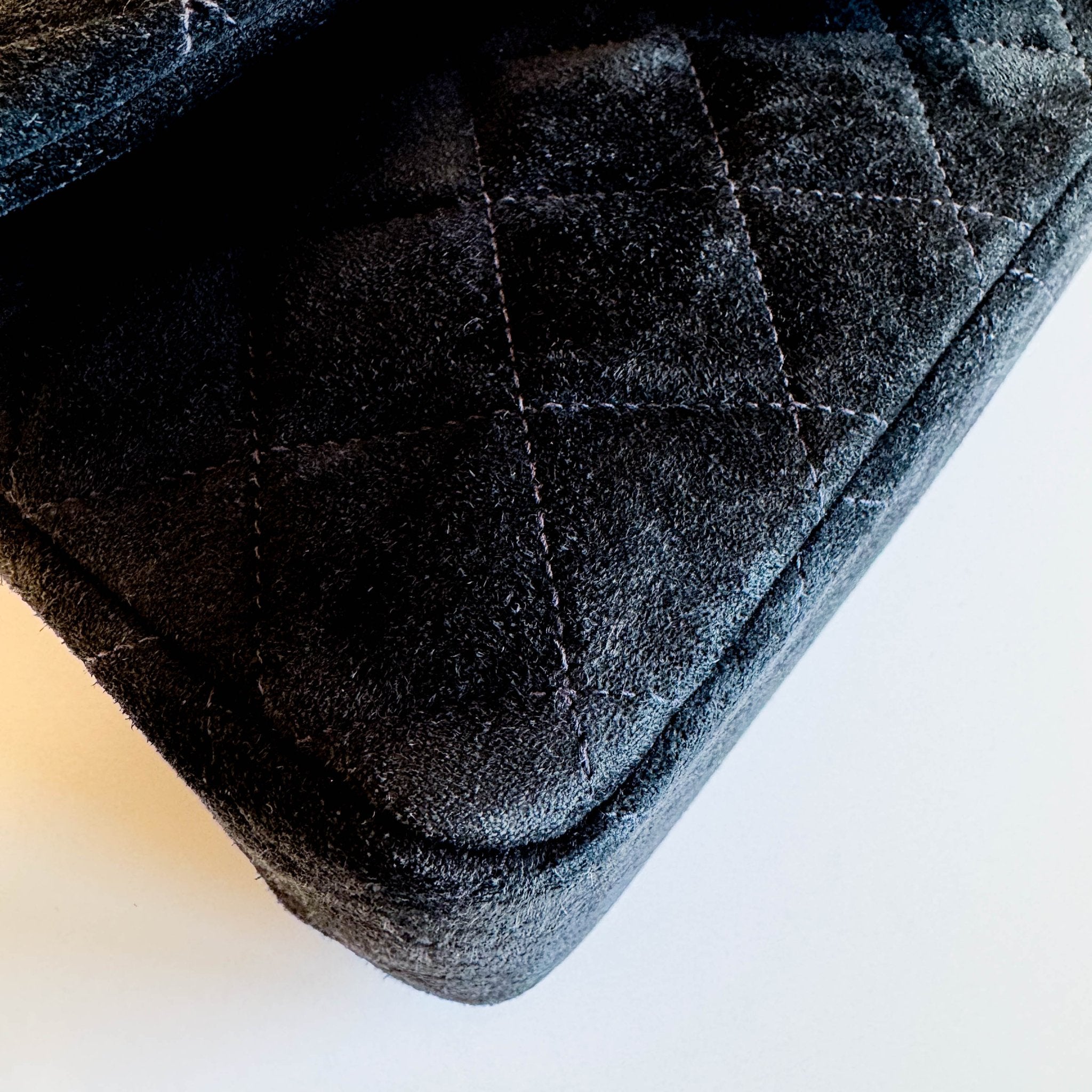 CHANEL Timeless Classic Suede Double Flap Double Chain Bag Black Gold Hardware, in , Sold by HIVE PRELOVED - Shoulder Bags, ,