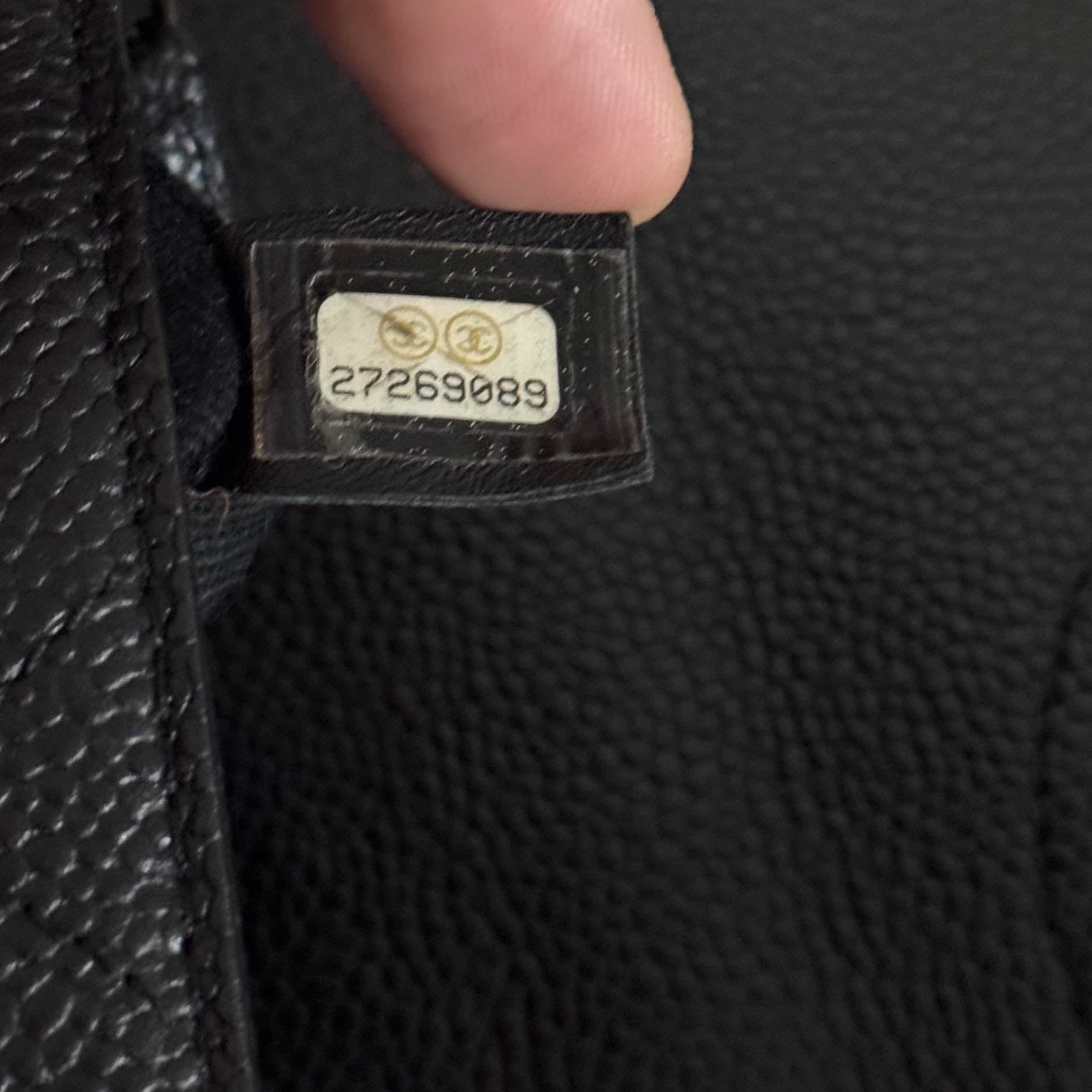 CHANEL Timeless Classic Top Handle Single Flap Caviar Skin Leather Chain Shoulder Bag in Sold by HIVE PRELOVED- Shoulder Bag