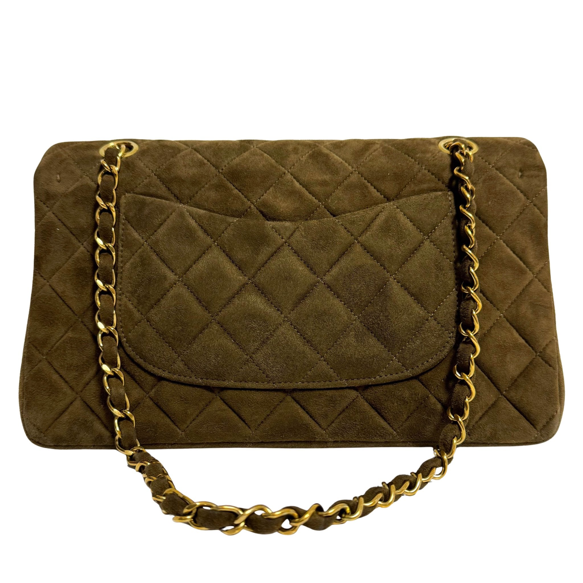 CHANEL スエード手袋 ブラウン
71／2 ショッピング バッグ、スエード カーフスキン & シャイニー