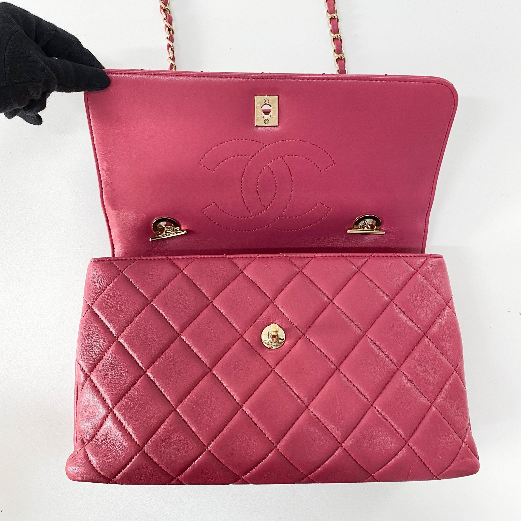 CHANEL Trendy CC Lambskin Pink Handle Bag, in , Sold by HIVE PRELOVED - Shoulder Bags, ,