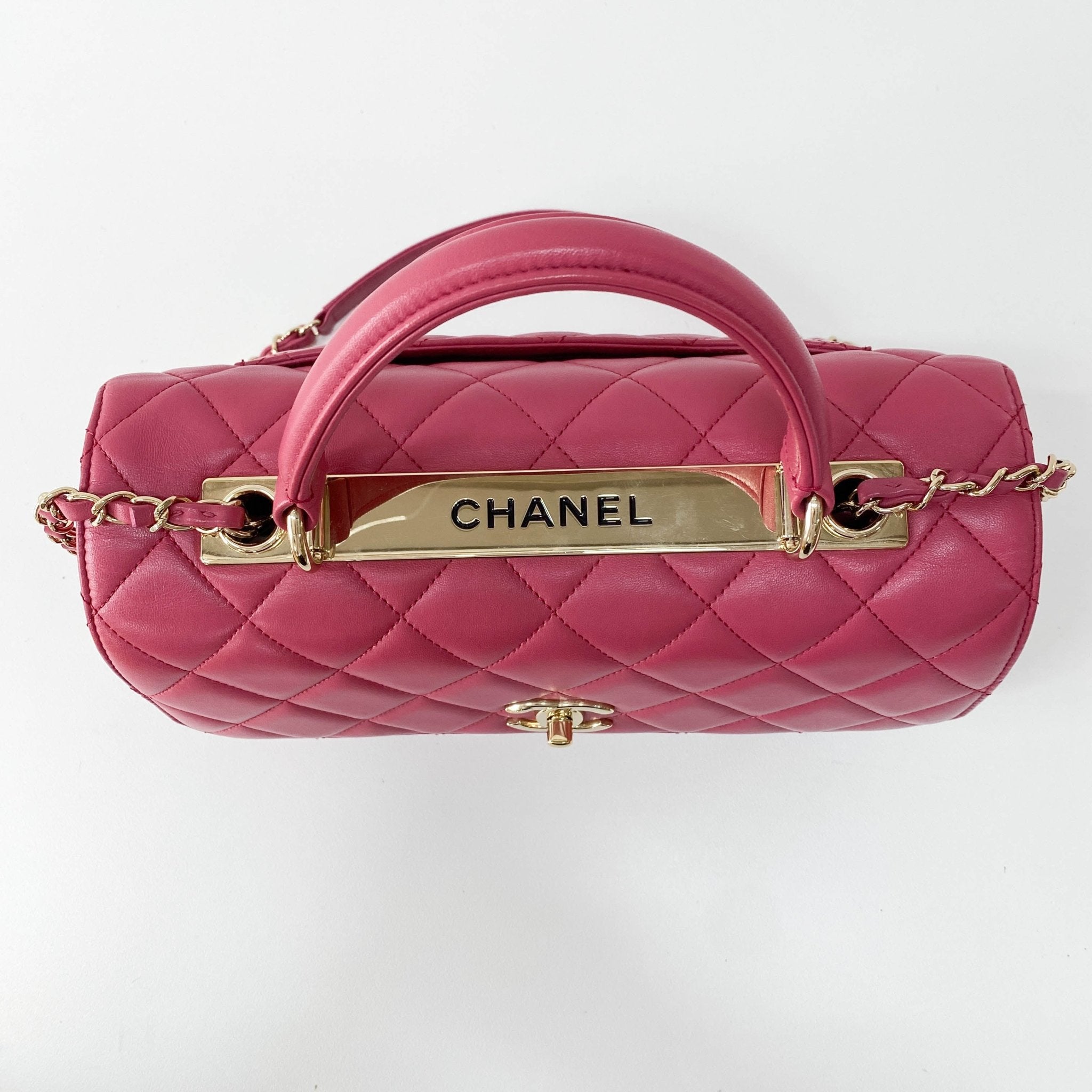 CHANEL Trendy CC Lambskin Pink Handle Bag, in , Sold by HIVE PRELOVED - Shoulder Bags, ,