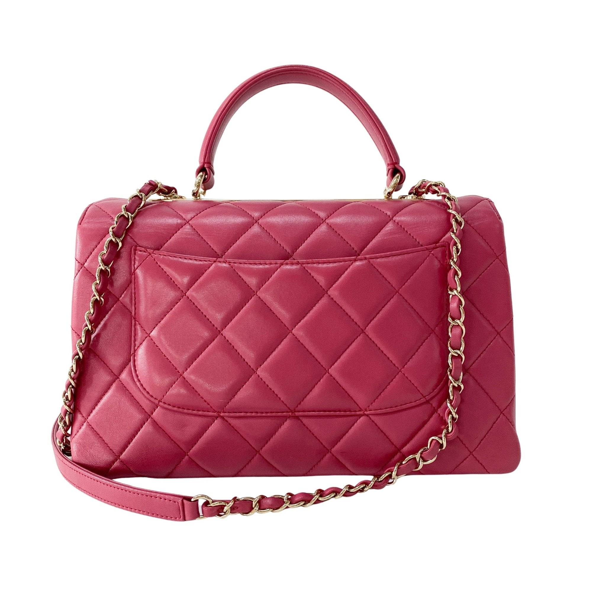 CHANEL Trendy CC Lambskin Pink Handle Bag, in , Sold by HIVE PRELOVED - Shoulder Bags, ,