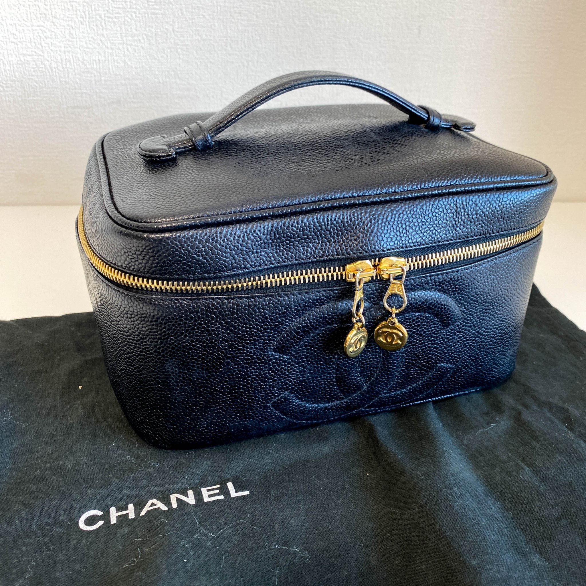 CHANEL Vanity Case Black Pouch Bag, in , Sold by HIVE PRELOVED - Handle Bags, ,