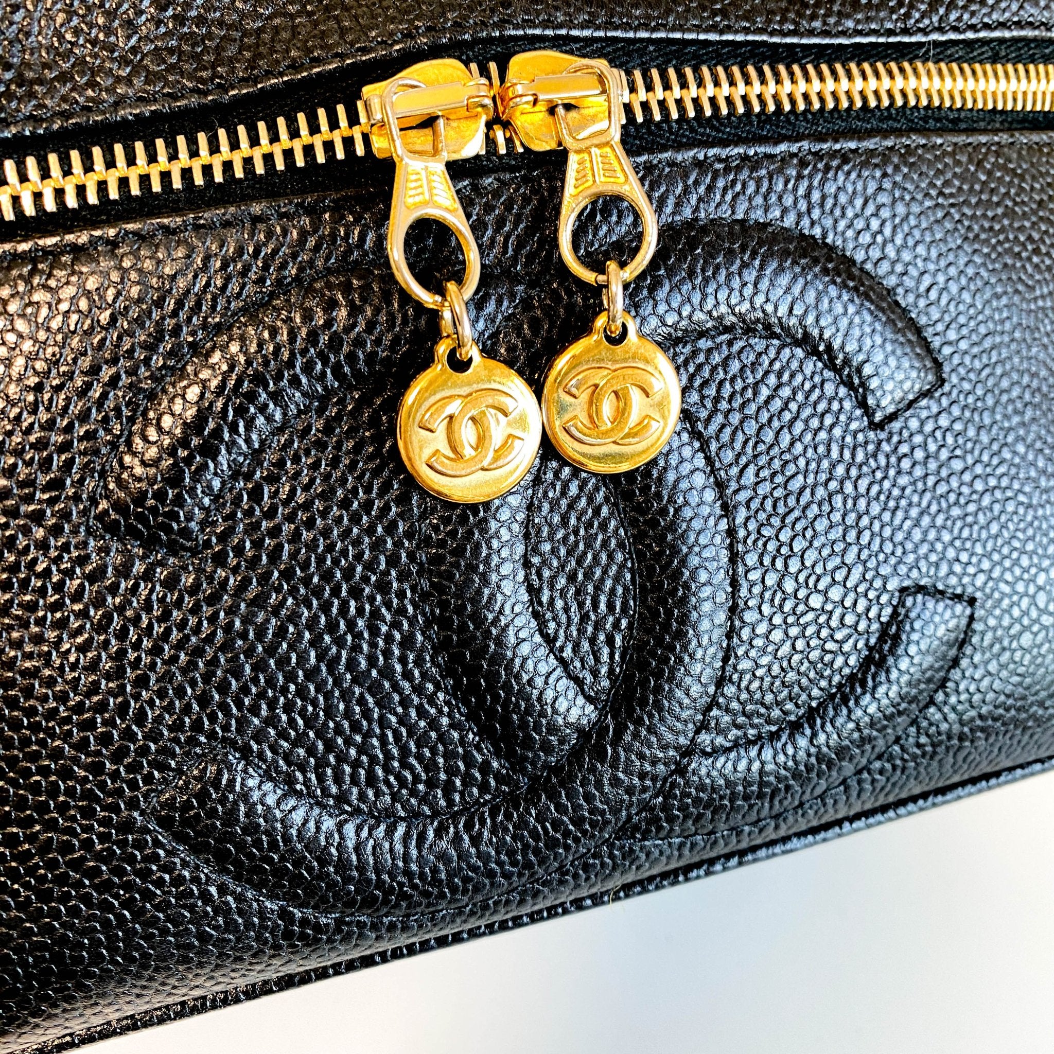 CHANEL Vanity Case Black Pouch Bag, in , Sold by HIVE PRELOVED - Handle Bags, ,