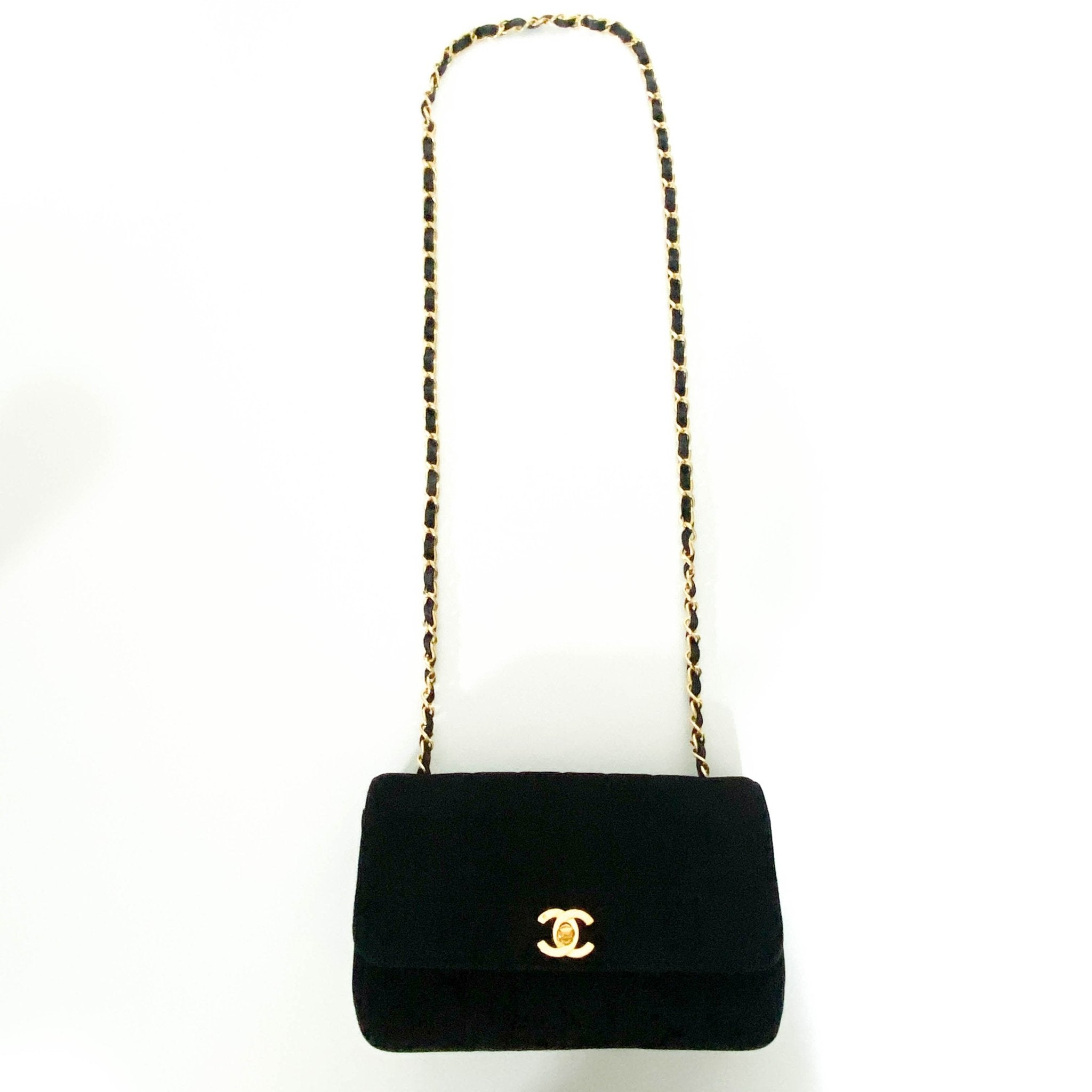 CHANEL Vertical Black Suede CC Turnlock Flap Chain Shoulder Bag, in , Sold by HIVE PRELOVED - Shoulder Bags, ,