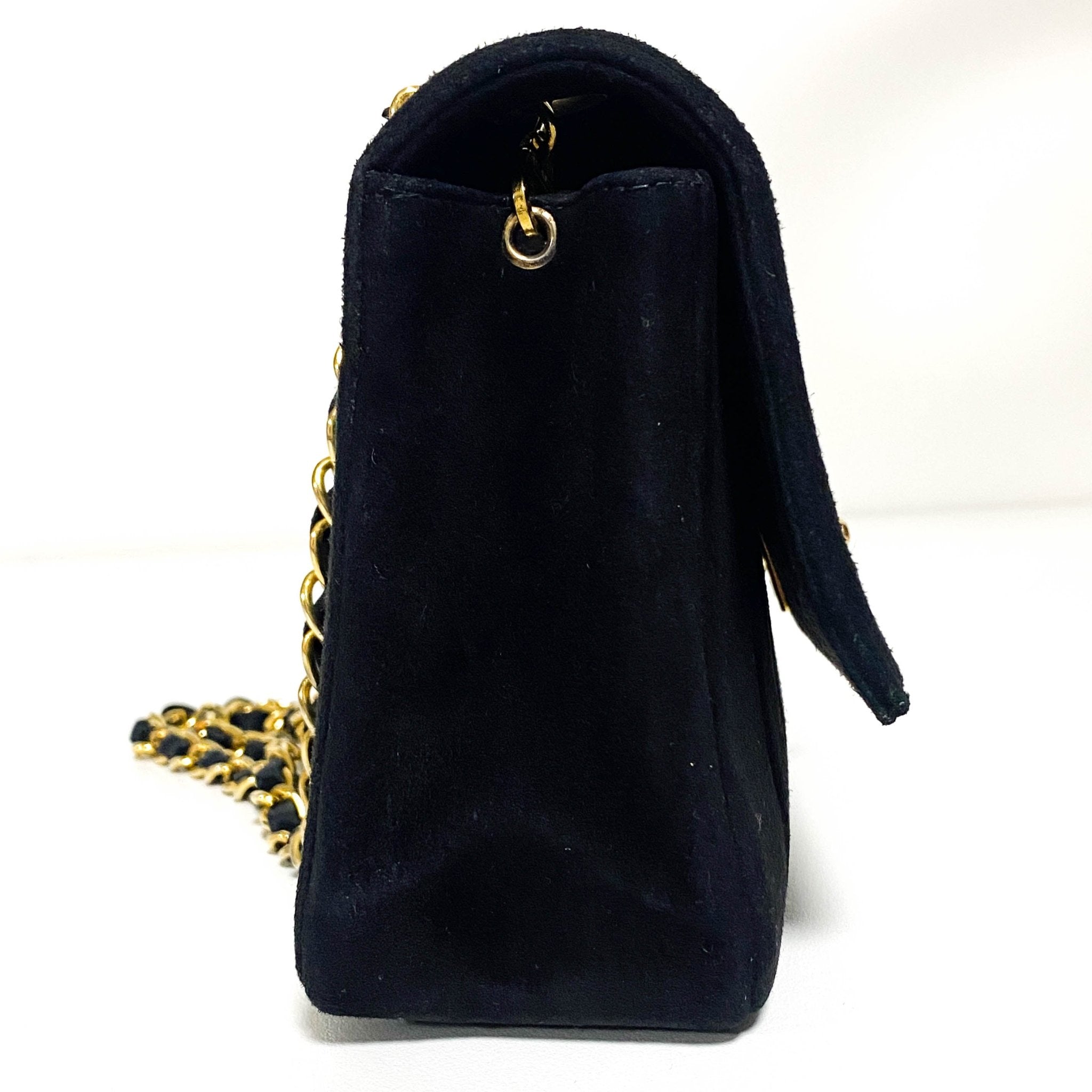 CHANEL Vertical Black Suede CC Turnlock Flap Chain Shoulder Bag, in , Sold by HIVE PRELOVED - Shoulder Bags, ,