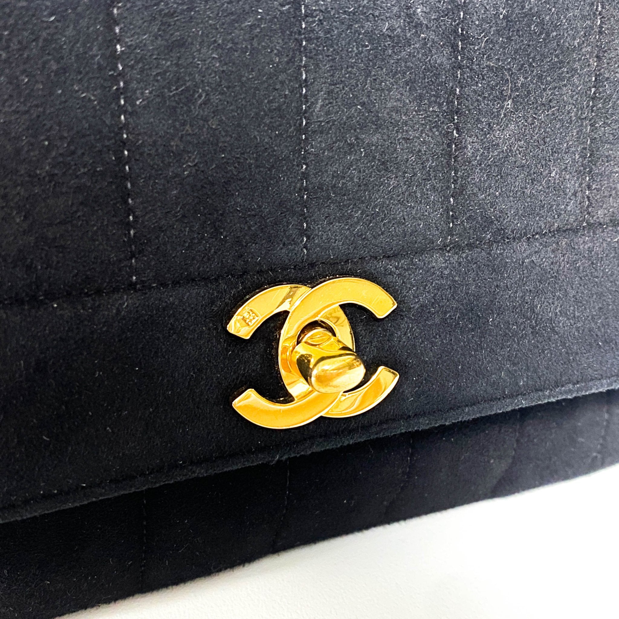 CHANEL Vertical Black Suede CC Turnlock Flap Chain Shoulder Bag, in , Sold by HIVE PRELOVED - Shoulder Bags, ,