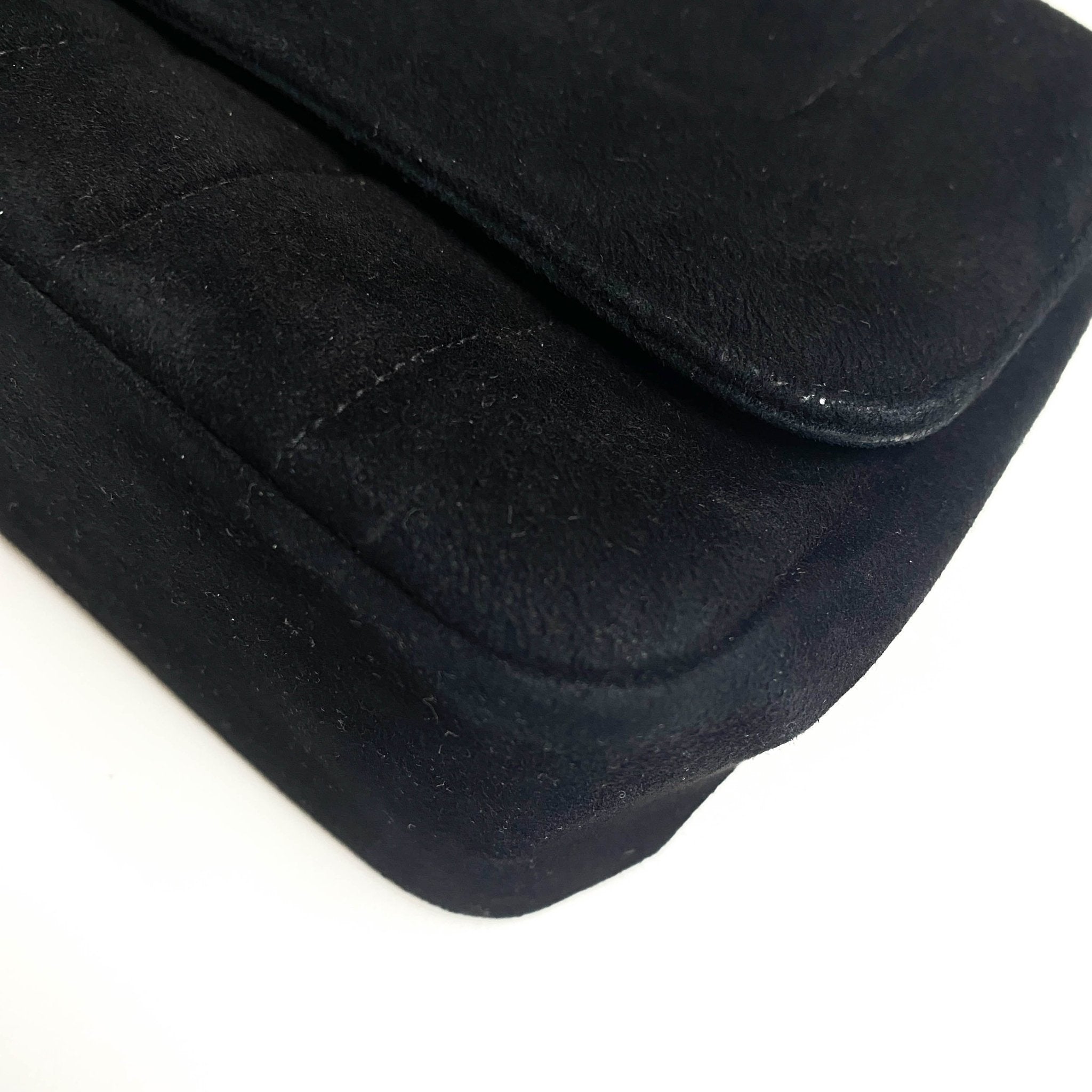 CHANEL Vertical Black Suede CC Turnlock Flap Chain Shoulder Bag, in , Sold by HIVE PRELOVED - Shoulder Bags, ,