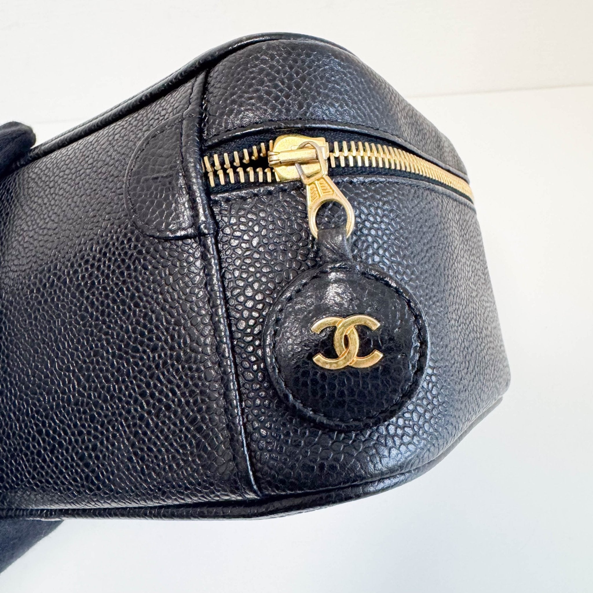 CHANEL Vintage Coco Mark Handbag Vanity Bag Black, in , Sold by HIVE PRELOVED - Amenitiy Bag / Pouch, ,