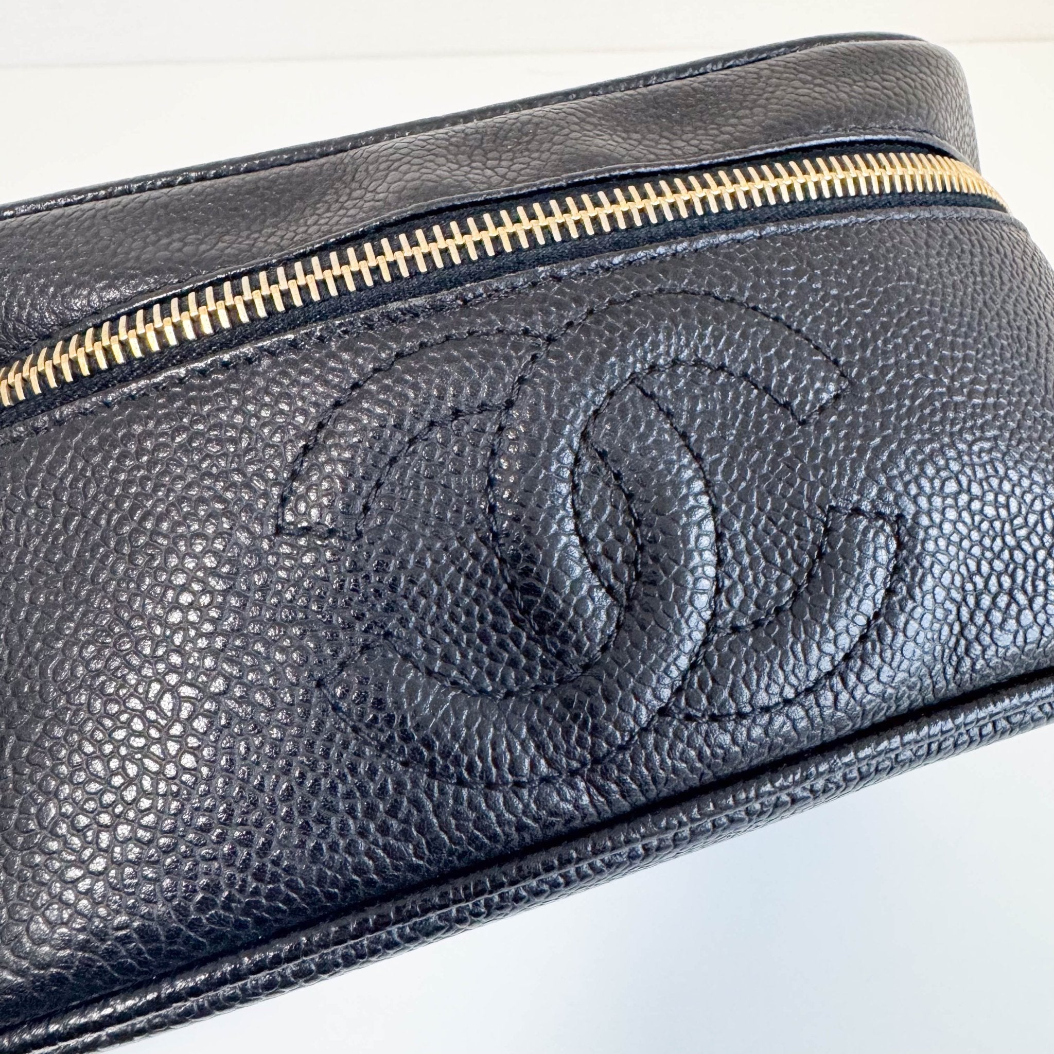 CHANEL Vintage Coco Mark Handbag Vanity Bag Black, in , Sold by HIVE PRELOVED - Amenitiy Bag / Pouch, ,