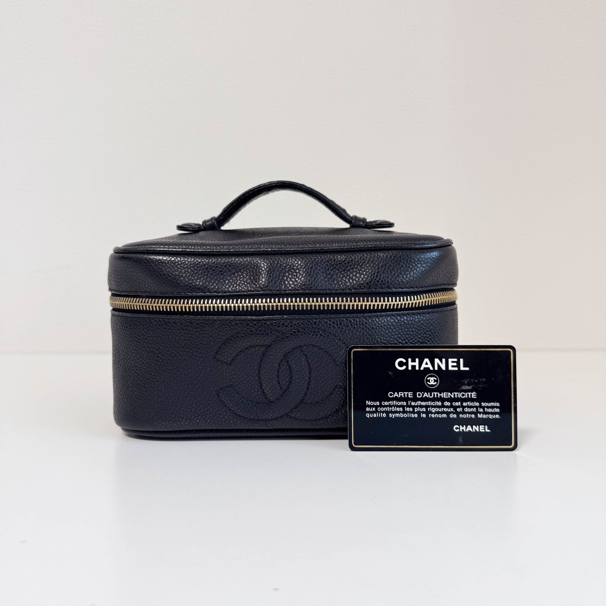 CHANEL Vintage Coco Mark Handbag Vanity Bag Black, in , Sold by HIVE PRELOVED - Amenitiy Bag / Pouch, ,