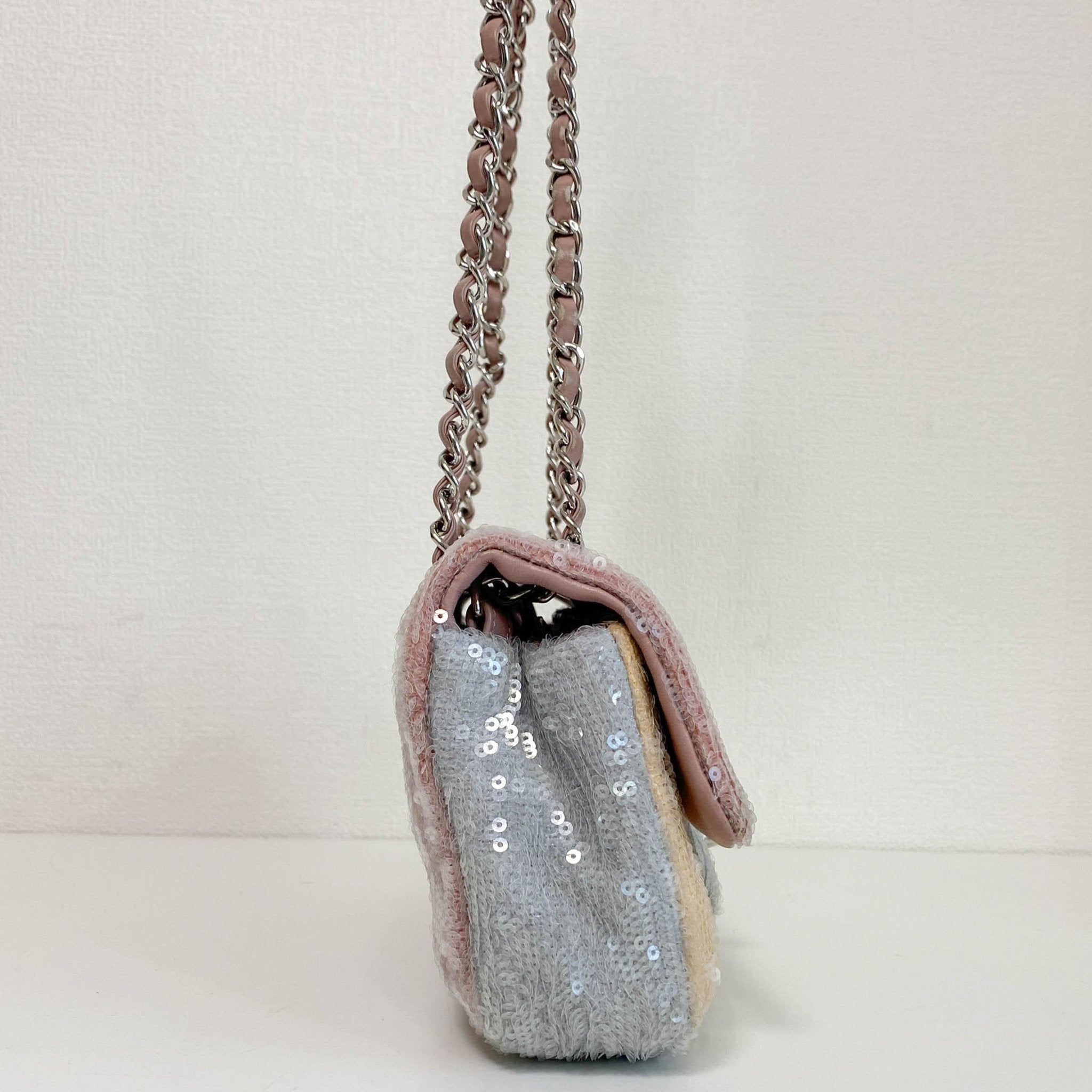 CHANEL Waterfall Sequin Multi Colour CC Single Flap Chain Shoulder Bag, in , Sold by HIVE PRELOVED - Shoulder Bags, ,