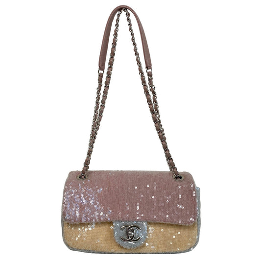 CHANEL Waterfall Sequin Multi Colour CC Single Flap Chain Shoulder Bag, in , Sold by HIVE PRELOVED - Shoulder Bags, ,