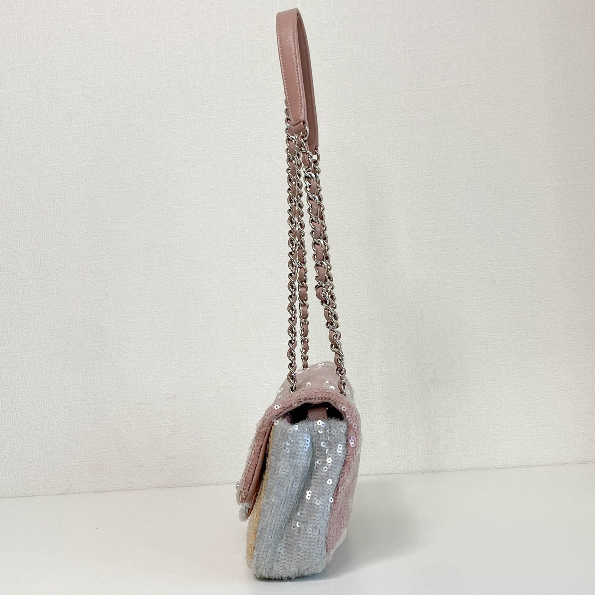 CHANEL Waterfall Sequin Multi Colour CC Single Flap Chain Shoulder Bag, in , Sold by HIVE PRELOVED - Shoulder Bags, ,